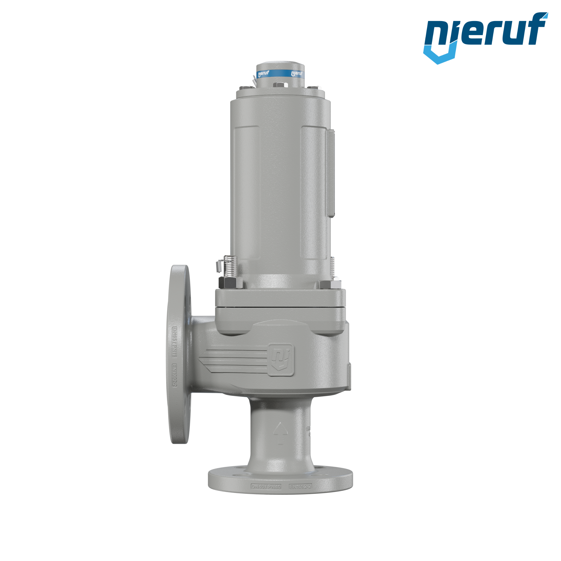 valvola di sicurezza flangiata DN40/DN65 SF06, cappello della molla a tenuta di gas (antigas) PTFE, senza dispositivo di sollevamento