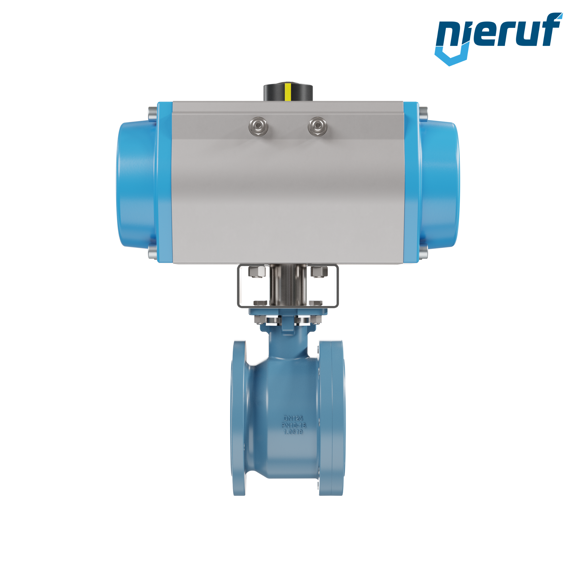 valvola a sfera flangiata dal design compatto DN125 PK06 azionamento rotativo pneumatico a semplice effetto
