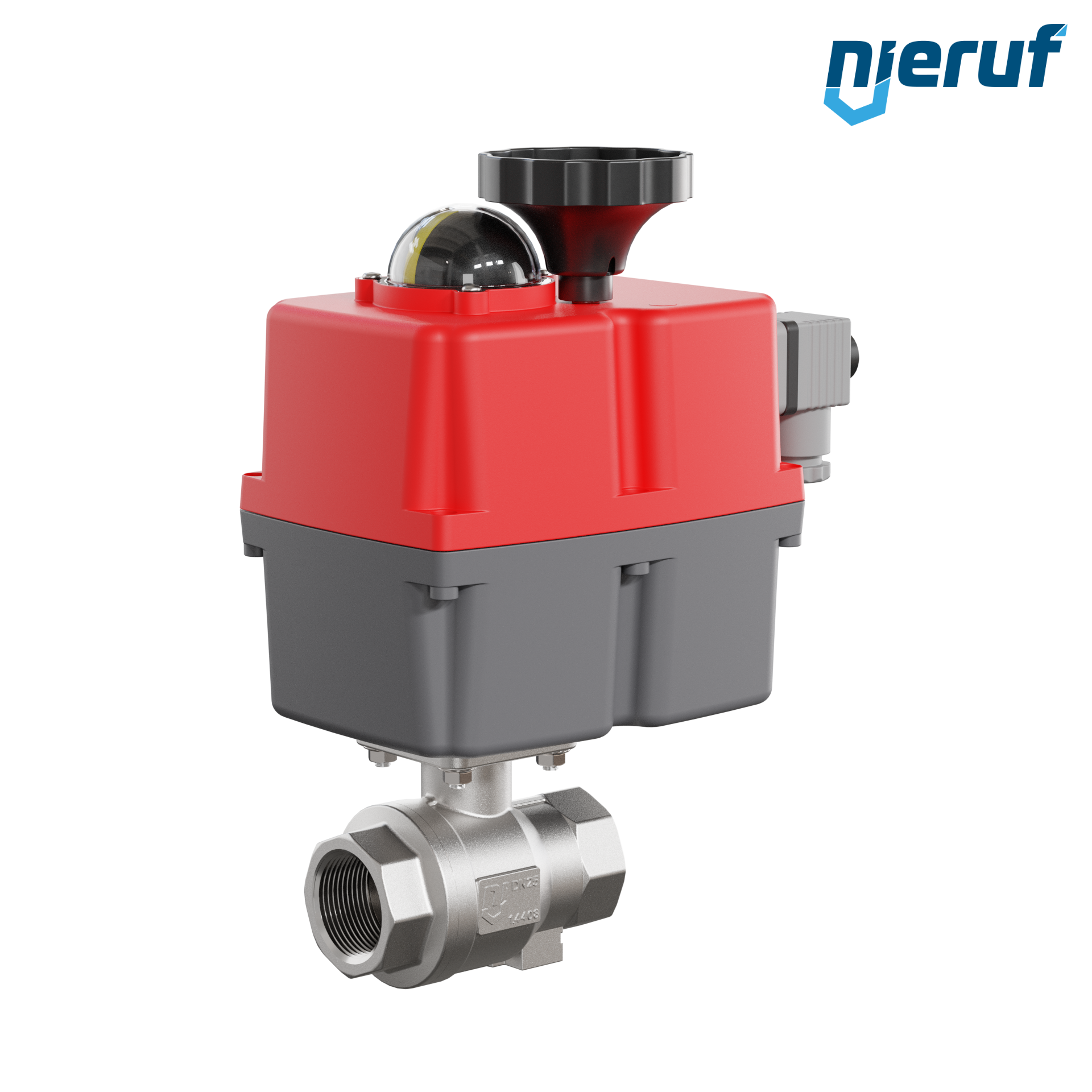 valvola a sfera con attuatore elettrico DN25 - 1" pollici acciaio inossidabile 24V - 240V EK02 DVGW-W