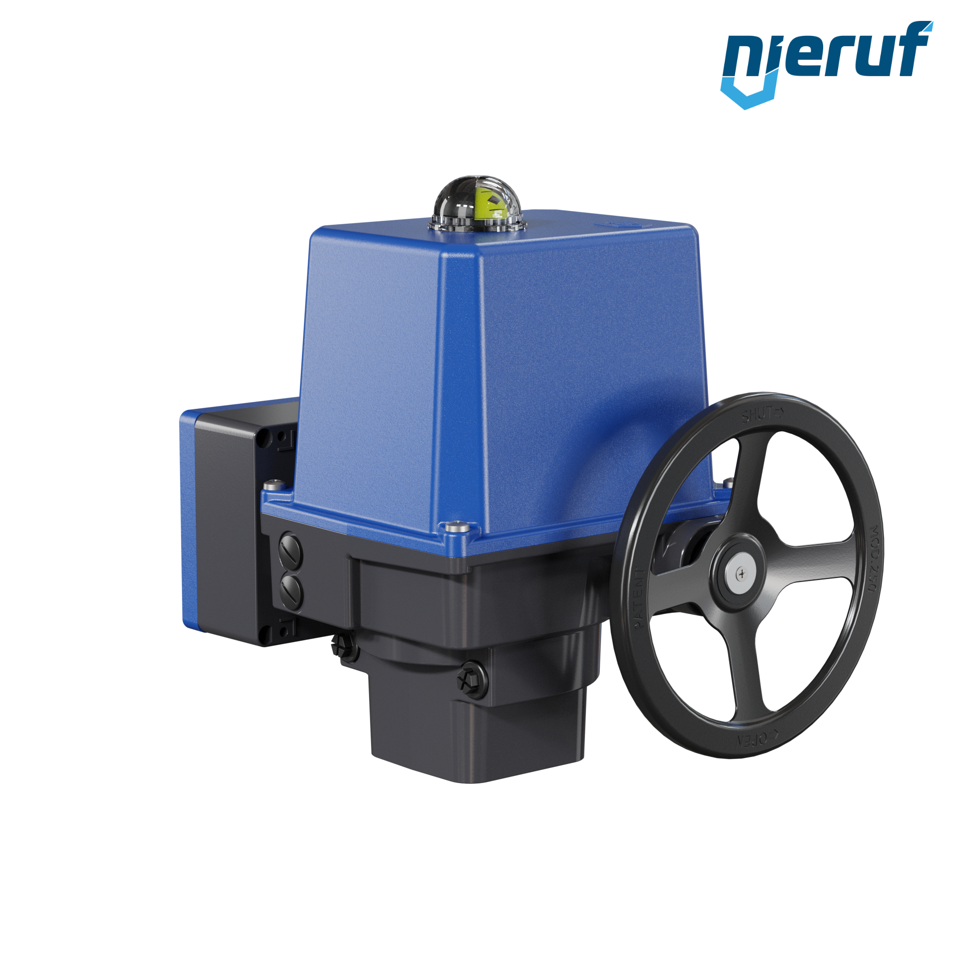 Attuatore elettrico da 1/4 di giro AN03 PSQ1003AMS13 con protezione contro le interruzioni di corrente - 360-575V AC 1000Nm IP67 ISO 5211 F12