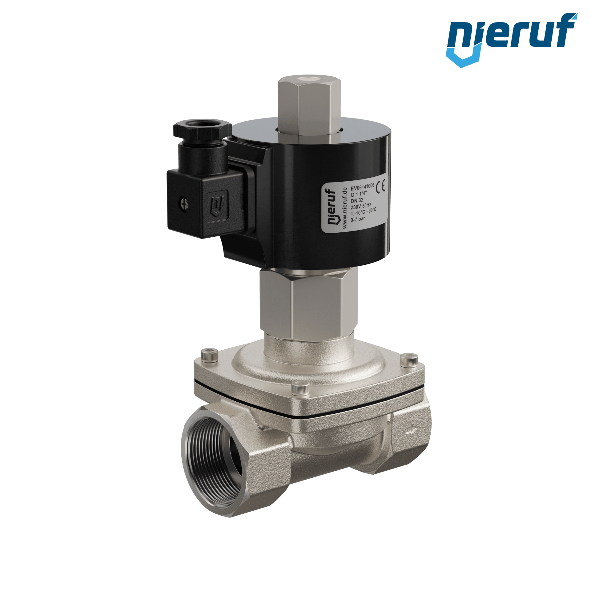 elettrovalvola DN32 G 1 1/4" pollici NO - normalmente aperta 230V 50Hz