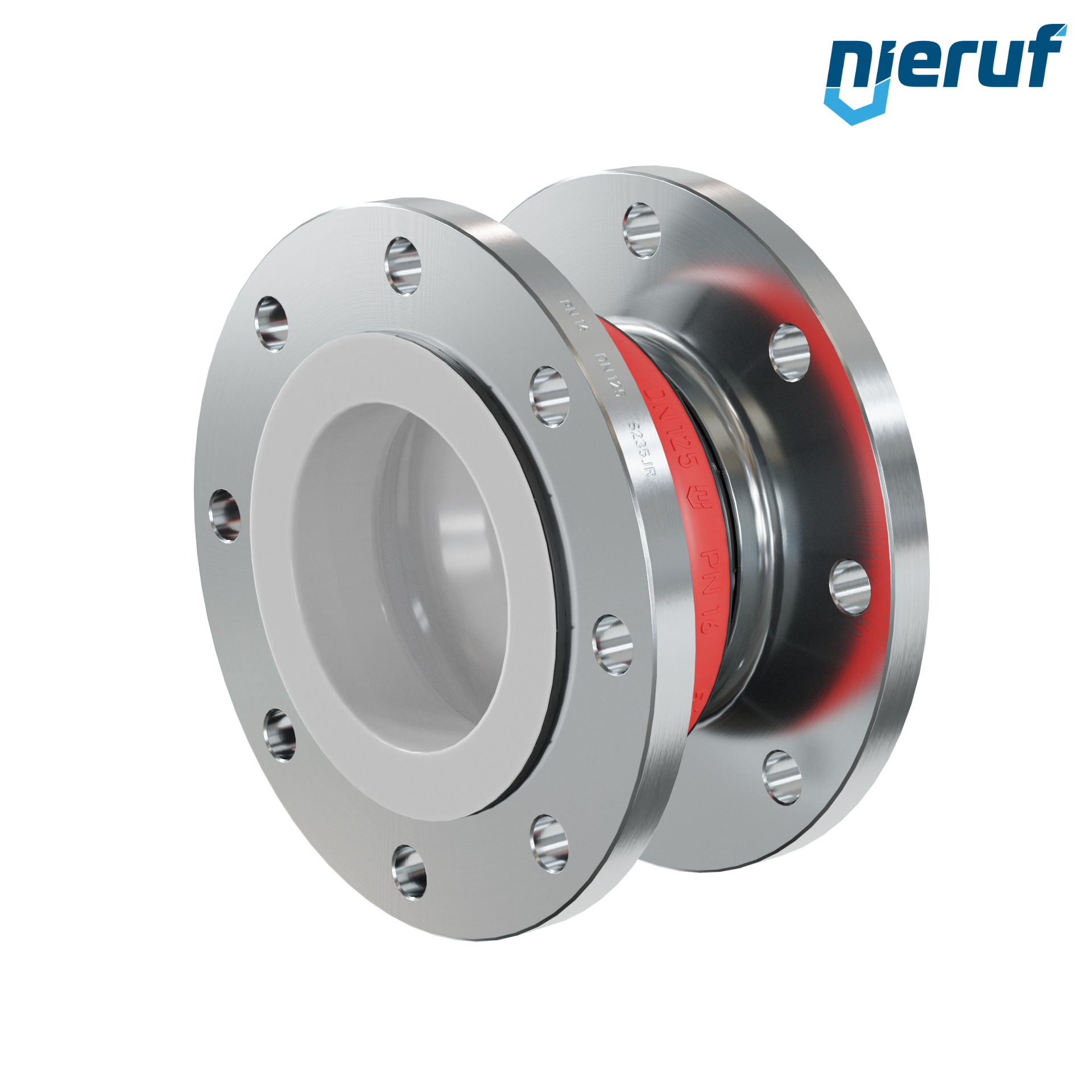 Compensatore rivestimento in PTFE DN125 versione KP04 flange in acciaio EPDM