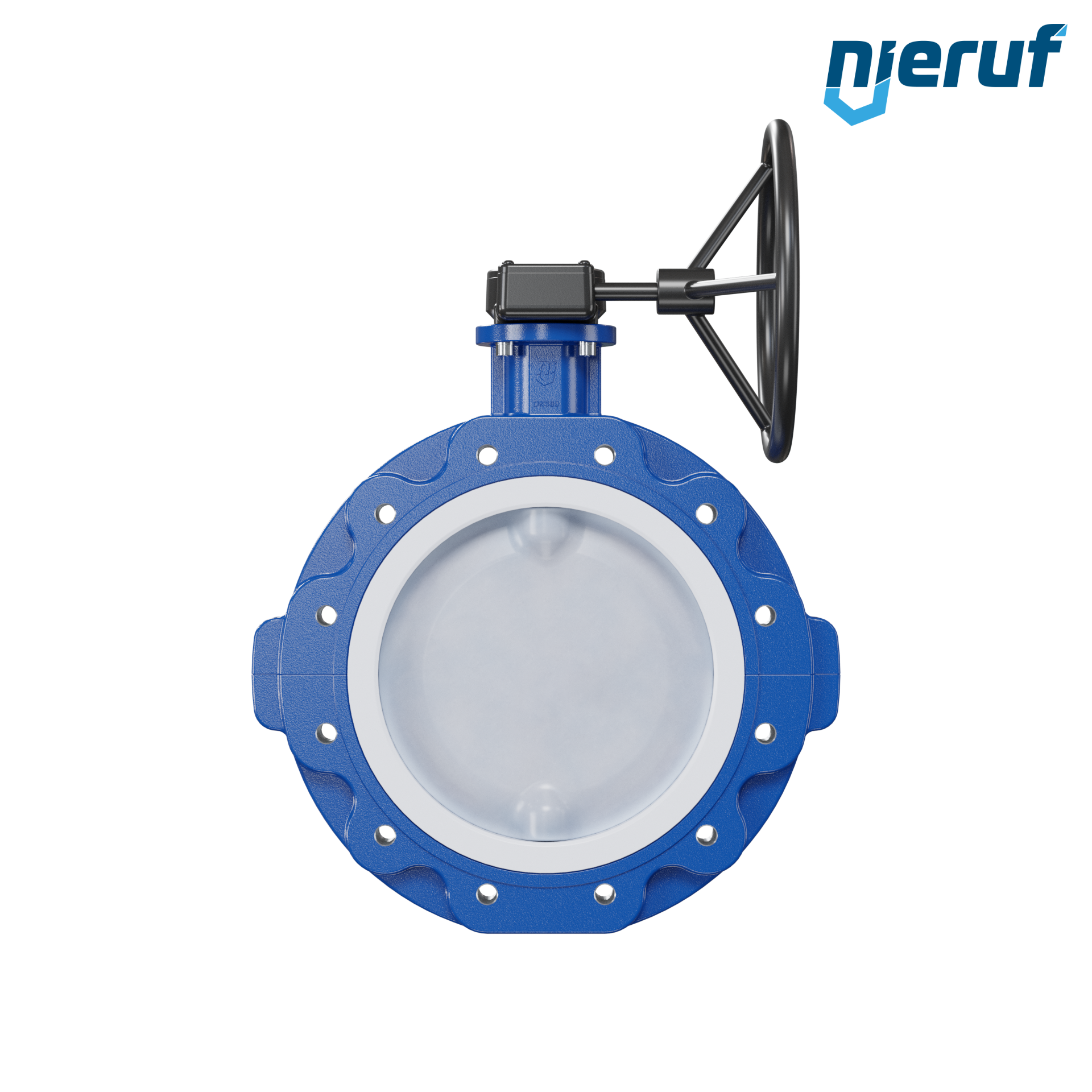 valvola a farfalla PFA PTFE AK10 DN300 PN10 volantino manuale inserto in FKM