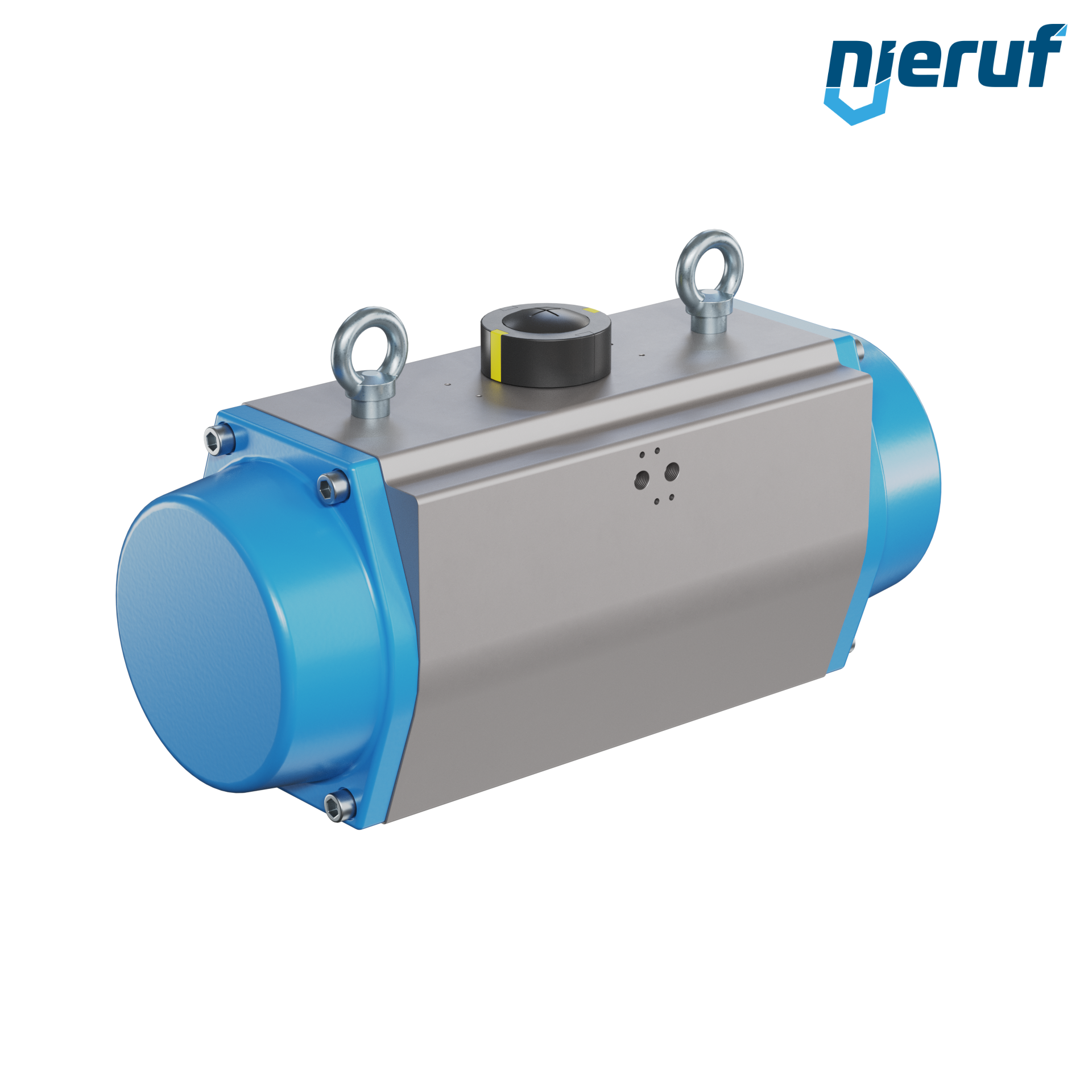 attuatore pneumatico AN02 a singolo effetto, apertura a molla versione per alta temperatura GS-190 90° con 12 molle