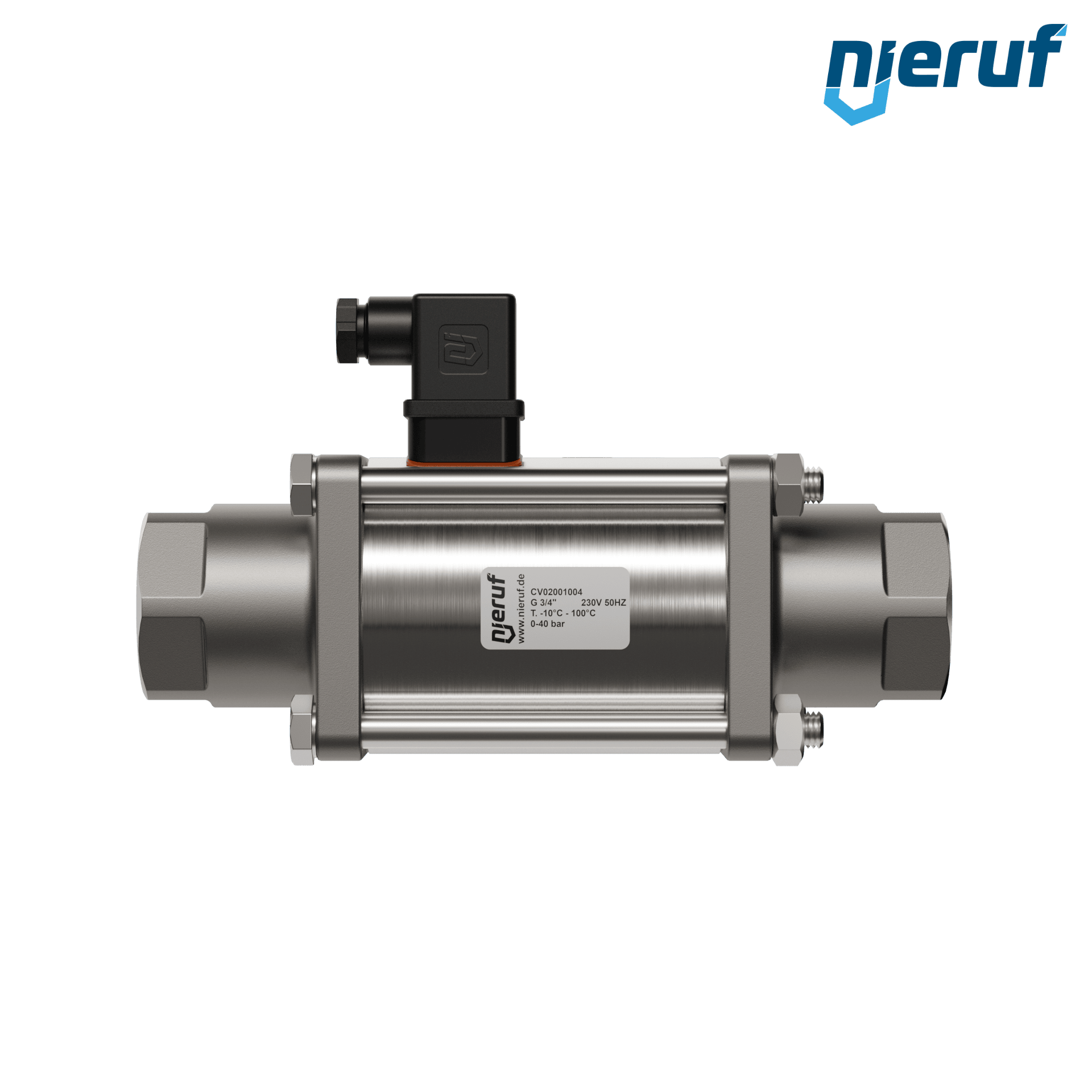 valvola coassiale 3/4" pollici filettatura interna - DN20 acciaio inossidabile 230V AC NC - per applicazione con acqua