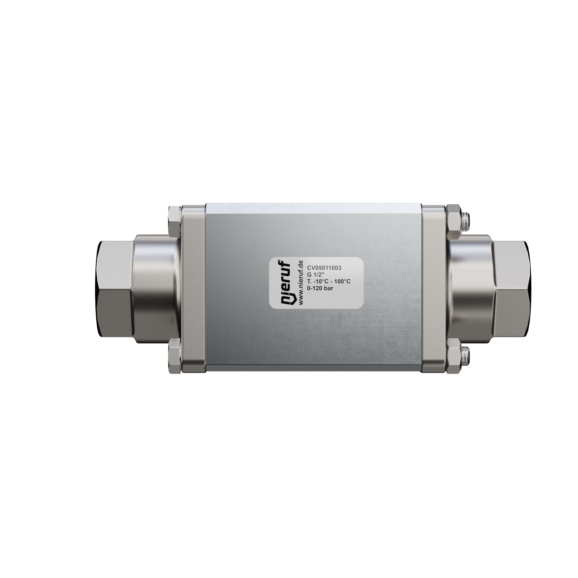 valvola coassiale a 2/2 vie CV05 1/2" pollici filettatura interna - DN15 acciaio inossidabile max. 120 bar NC - per applicazione con acqua