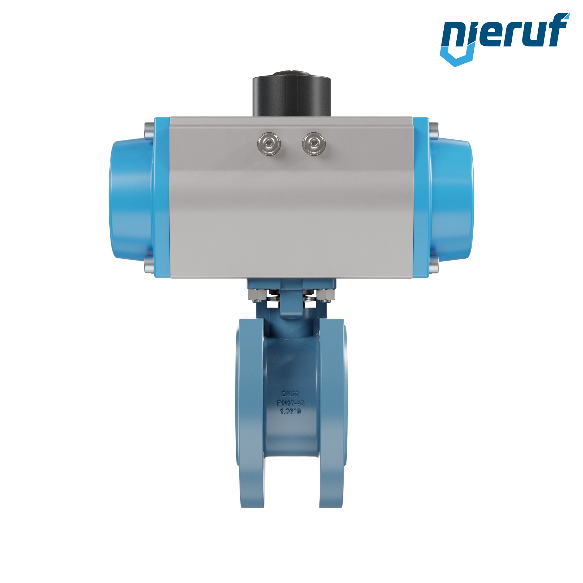 valvola a sfera flangiata dal design compatto DN50 PK06 azionamento rotativo pneumatico a semplice effetto apertura a molla