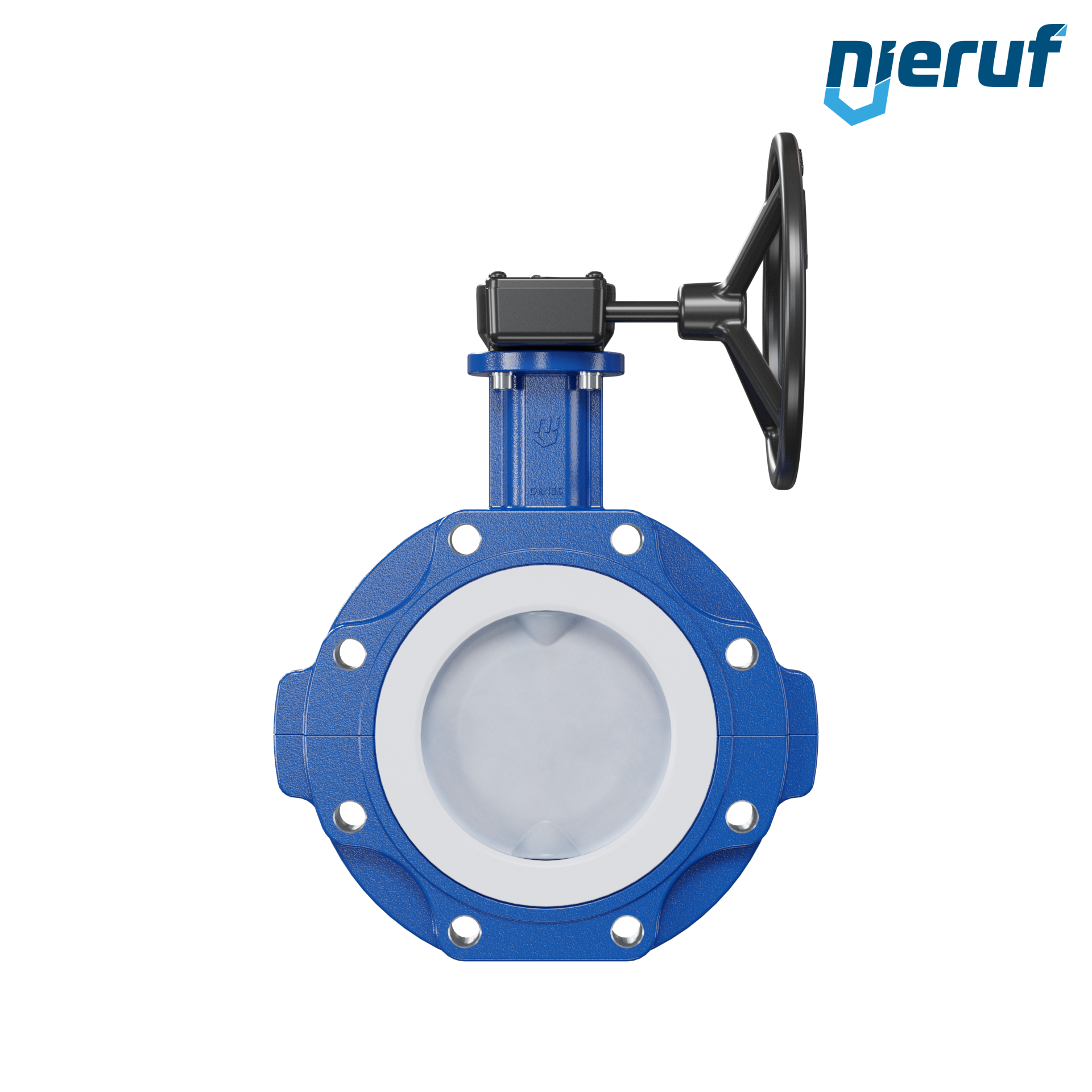 valvola a farfalla PFA PTFE AK10 DN150 PN10-PN16 volantino manuale inserto in FKM