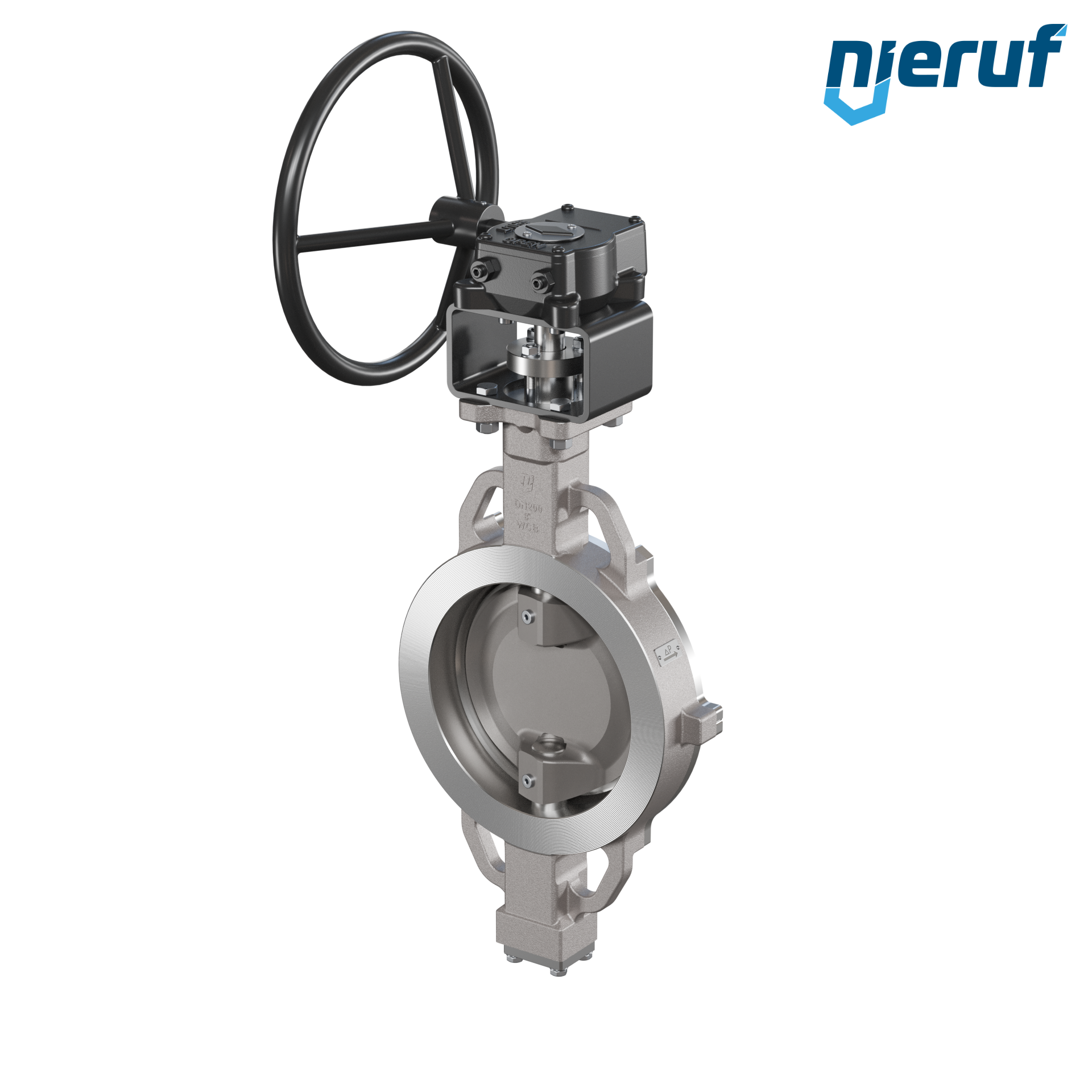 valvola a farfalla triplo eccentrico acciaio inox AK13 DN 200 PN10-40 ANSI150-300 volantino