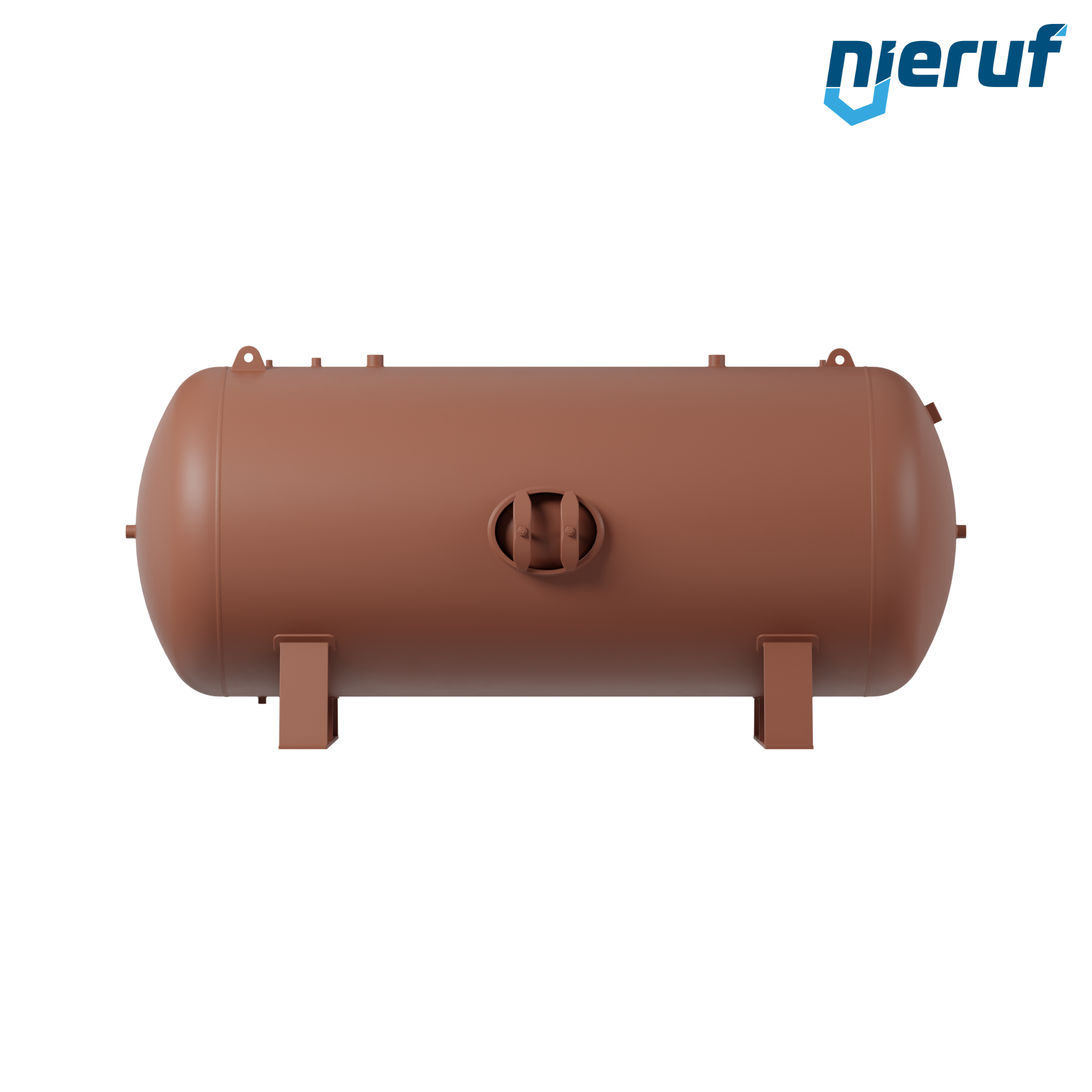 Serbatoioo a pressione orizzontale BE01 5000 litri, 0-16 bar, acciaio primerizzato, diametro 1400 mm