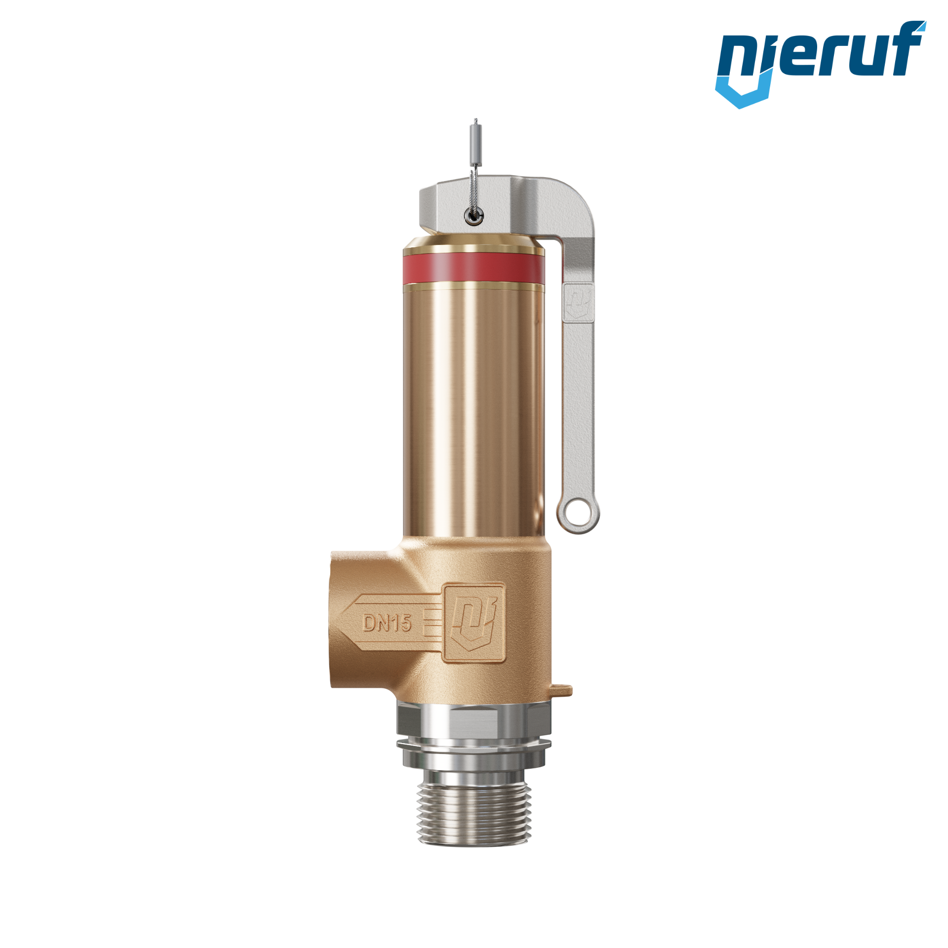 Kriogeniczny zawór bezpieczeństwa Dźwignia DN8 1/2" GZ x 1/2" GW SV18, stal nierdzewna & brąz PTFE
