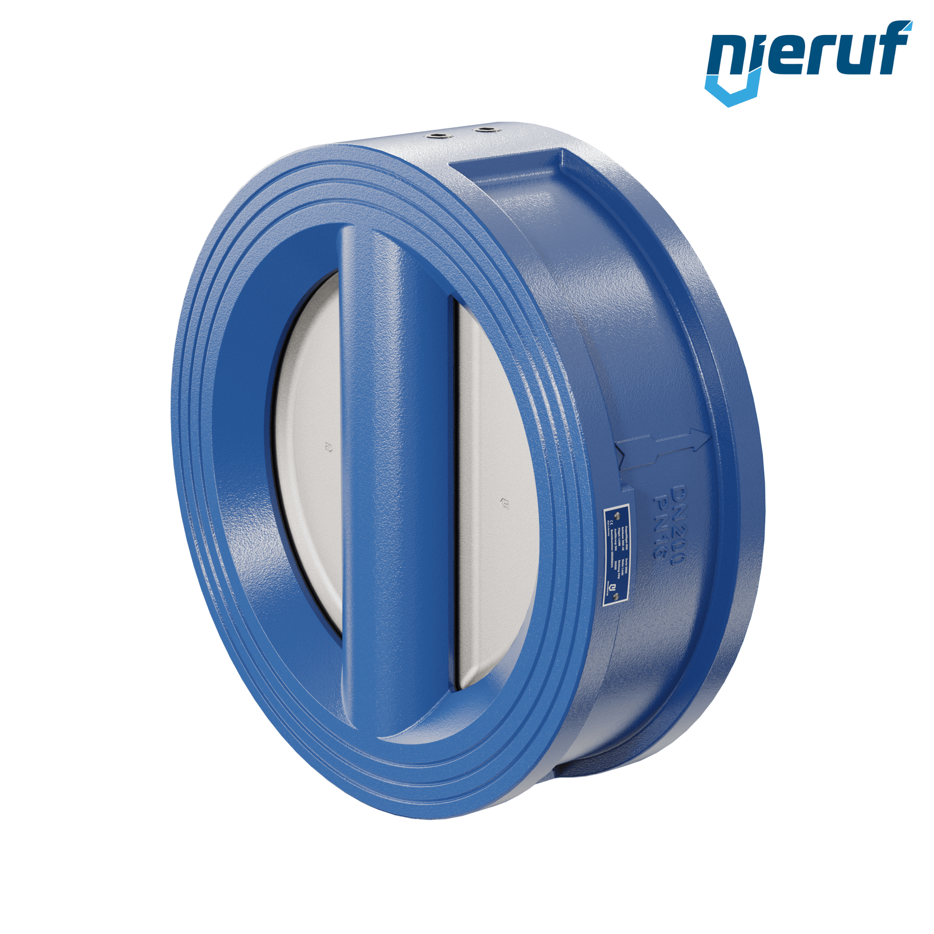 valvola di ritegno a doppio battente DN200 DR02 GGG40 FKM (Viton)