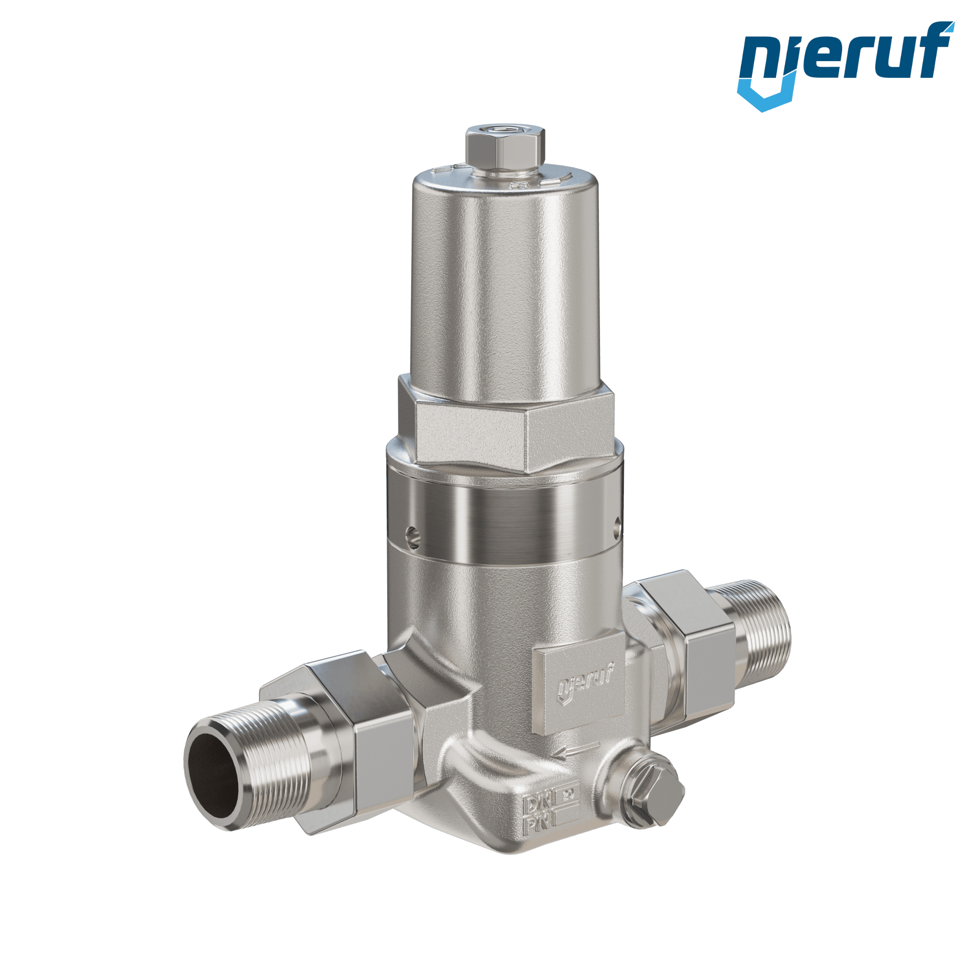 riduttore di pressione a pistone filettatura maschio 3/4" pollici DM10 acciaio inossidabile FPM 2.0 - 20.0 bar