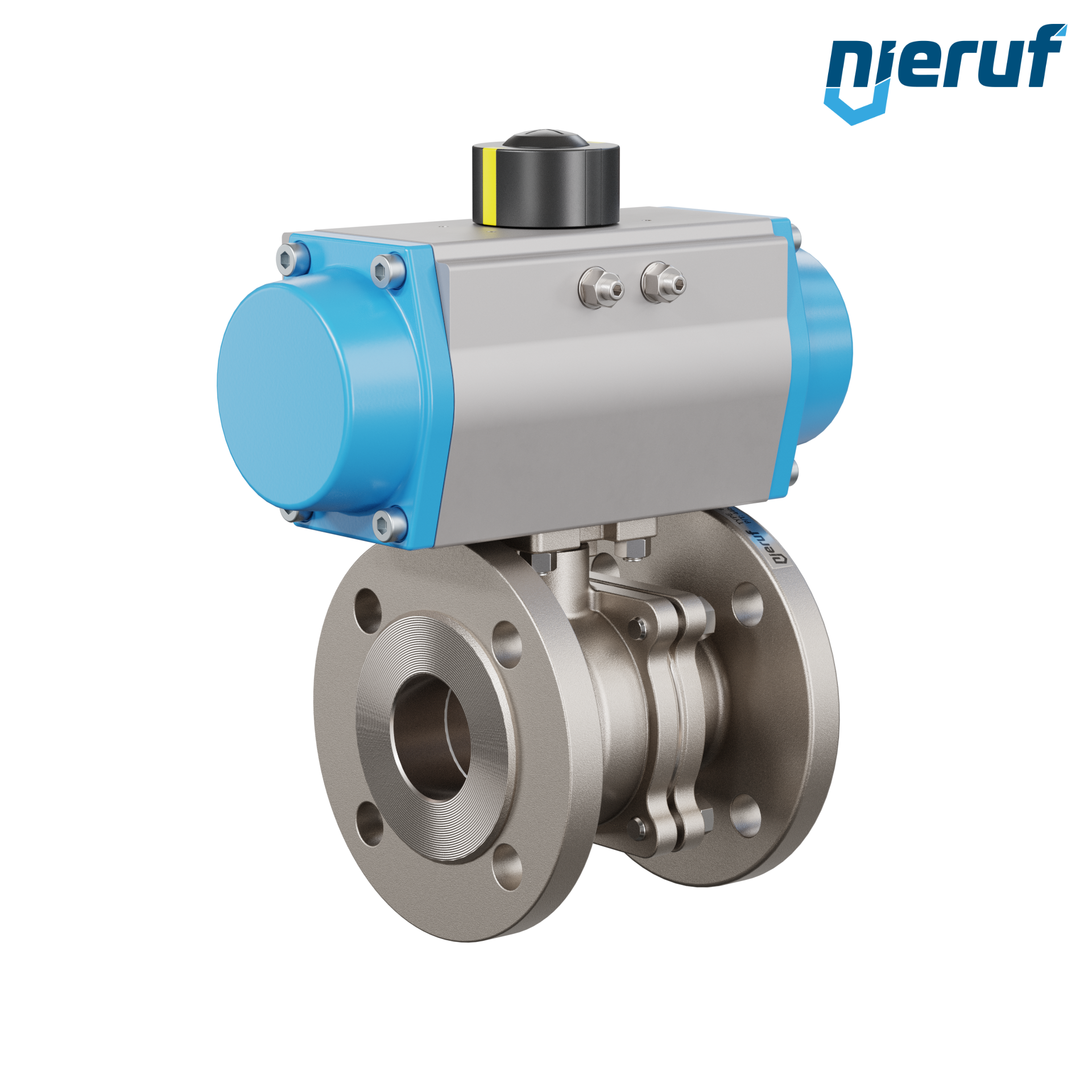valvola a sfera flangiata DN50 PK05 azionamento rotativo pneumatico a semplice effetto apertura a molla