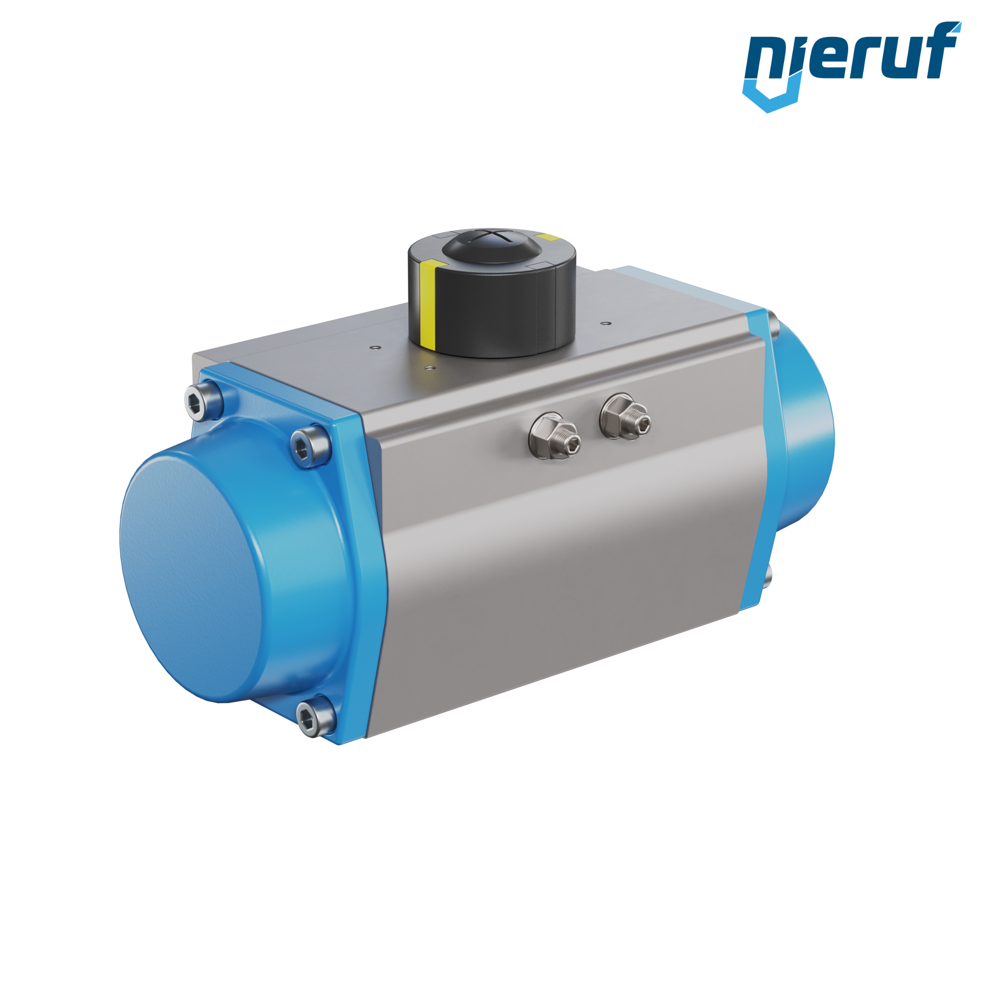 attuatore pneumatico AN02 a singolo effetto, apertura a molla versione per alta temperatura GS-092 90° con 12 molle