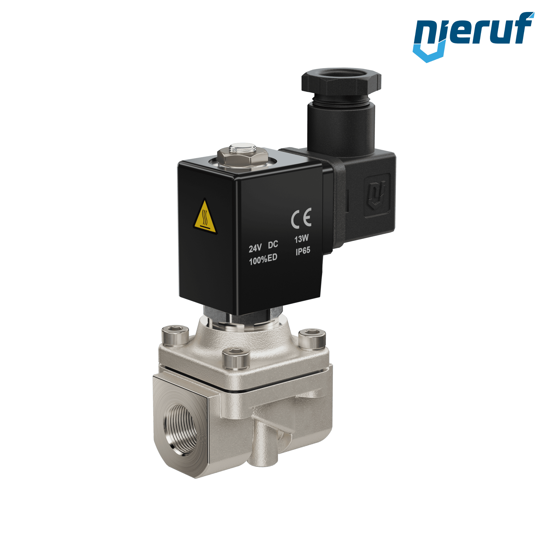 elettrovalvola G 3/8" pollici acciaio inossidabile EV07 EPDM 24V DC