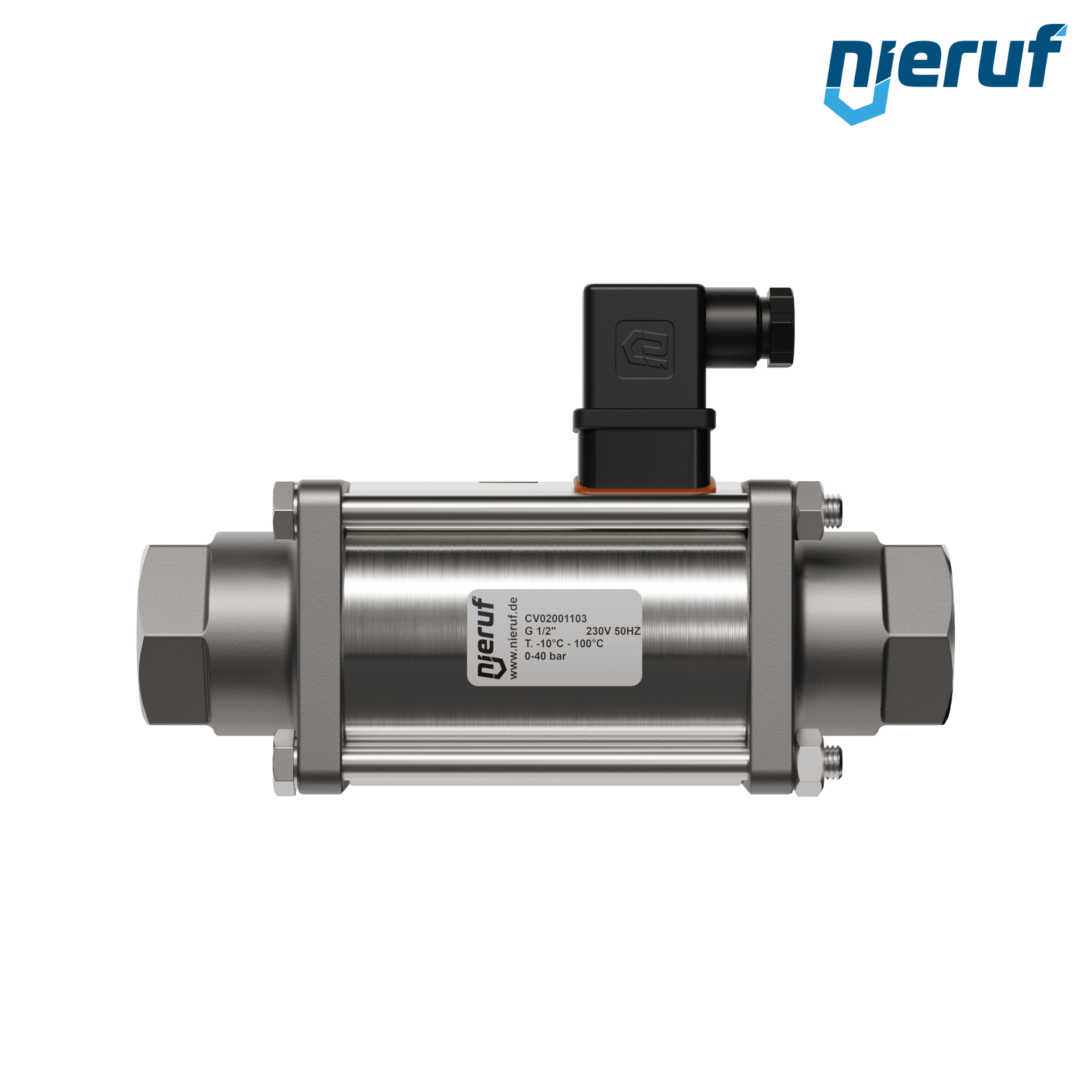 valvola coassiale 1/2" pollici filettatura interna - DN15 acciaio inossidabile 230V AC NO - per applicazione con acqua