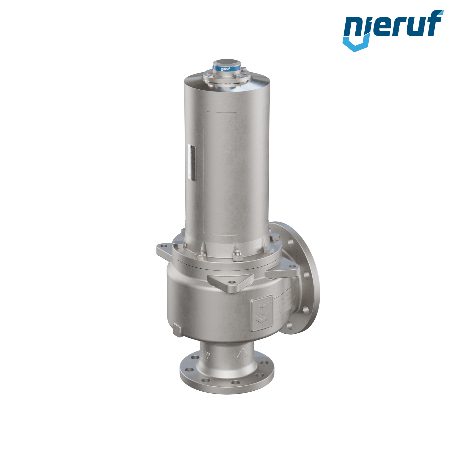 valvola di sicurezza flangiata DN100/DN150 SF04, acciaio inox 1.4408 PTFE, senza dispositivo di sollevamento