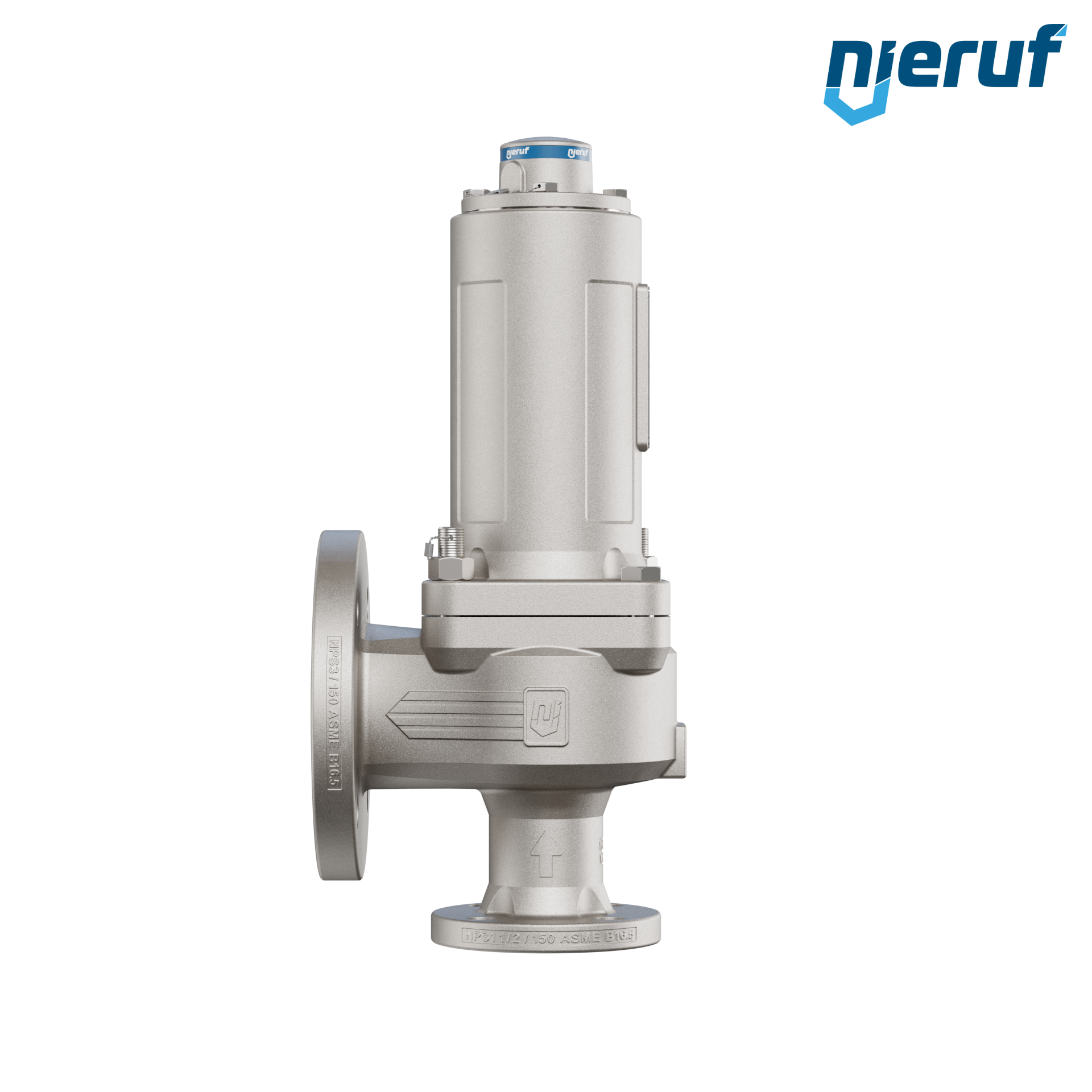valvola di sicurezza flangiata ASME fluidi liquidi a tenuta di gas ANSI 150 DN40 1 1/2" x 3" SF07, acciaio, FFKM, senza dispositivo di sollevamento