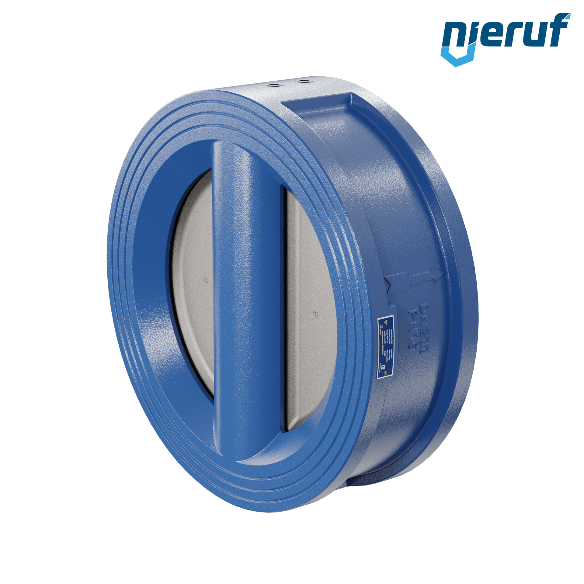 valvola di ritegno a doppio battente DN200 DR01 GGG40 FKM (Viton)