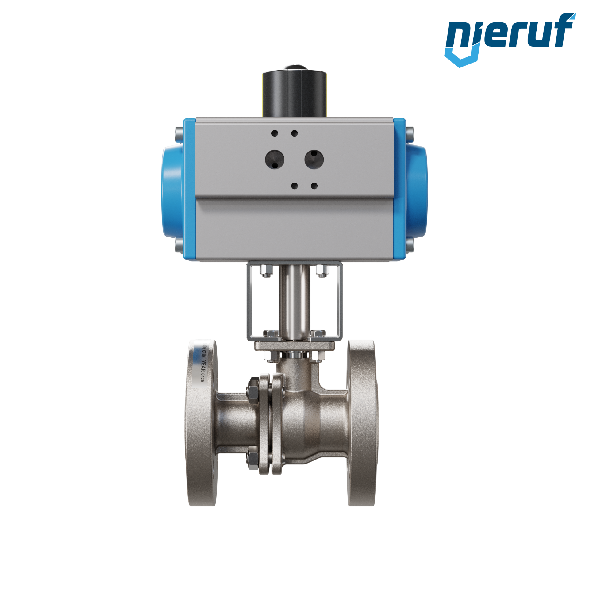 valvola a sfera flangiata DN20 PK05 azionamento rotativo pneumatico a semplice effetto apertura a molla