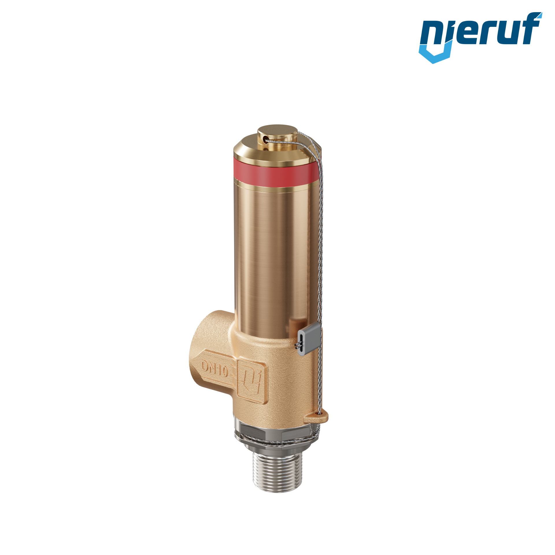 Kriogeniczny zawór bezpieczeństwa bez podnoszenia DN8 1/4" GZ x 3/8" GW SV18, stal nierdzewna & brąz PTFE