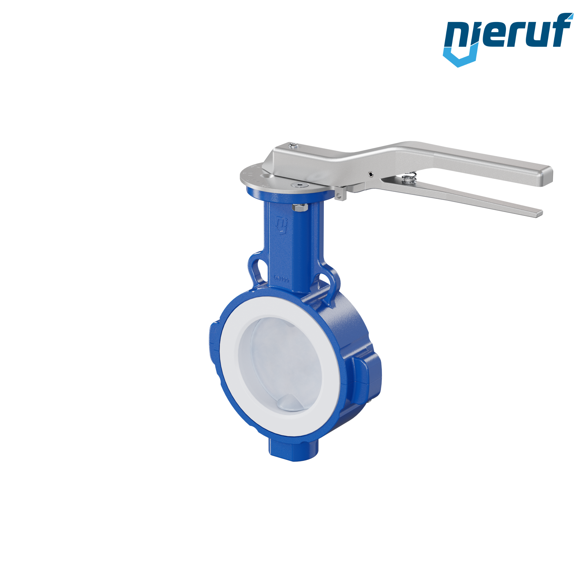 valvola a farfalla PFA PTFE AK09 DN100 ANSI150 leva inserto in FKM