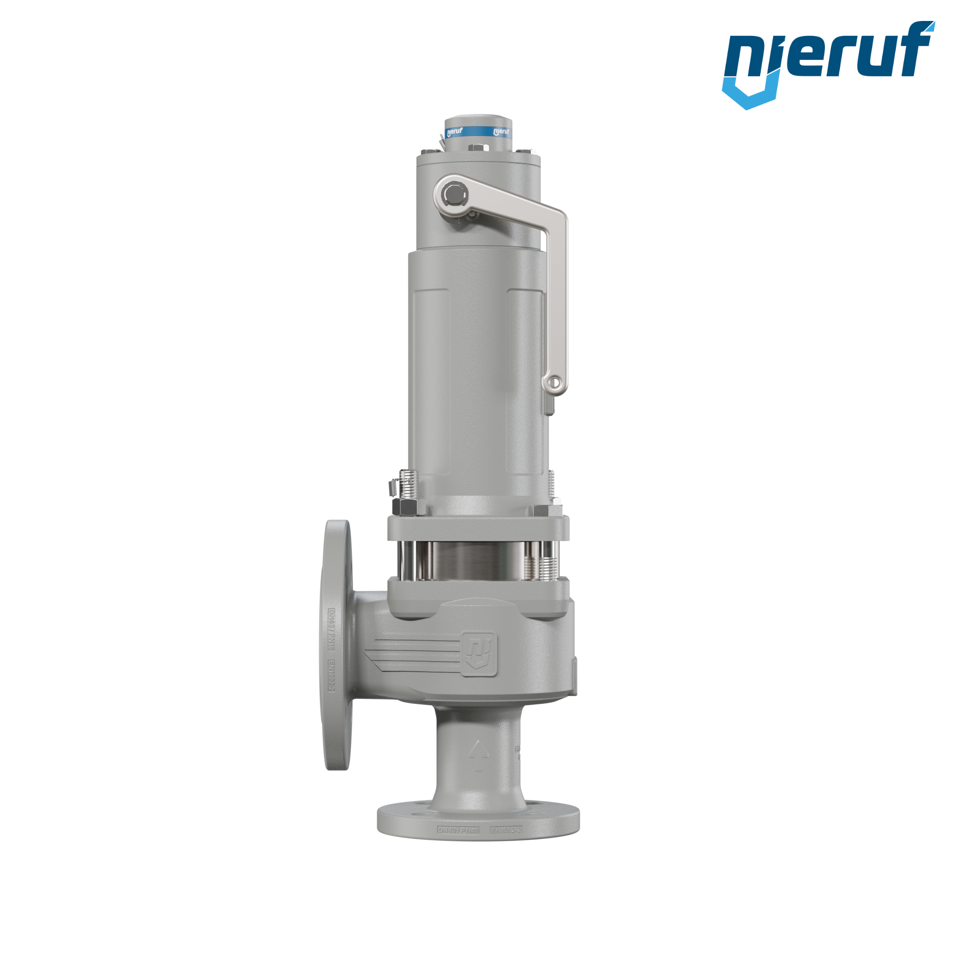 valvola di sicurezza flangiata DN40/DN65 SF06, cappello della molla a tenuta di gas (antigas) & manicotto di tenuta in acciaio inossidabile PTFE, dispositivo di sollevamento con leva