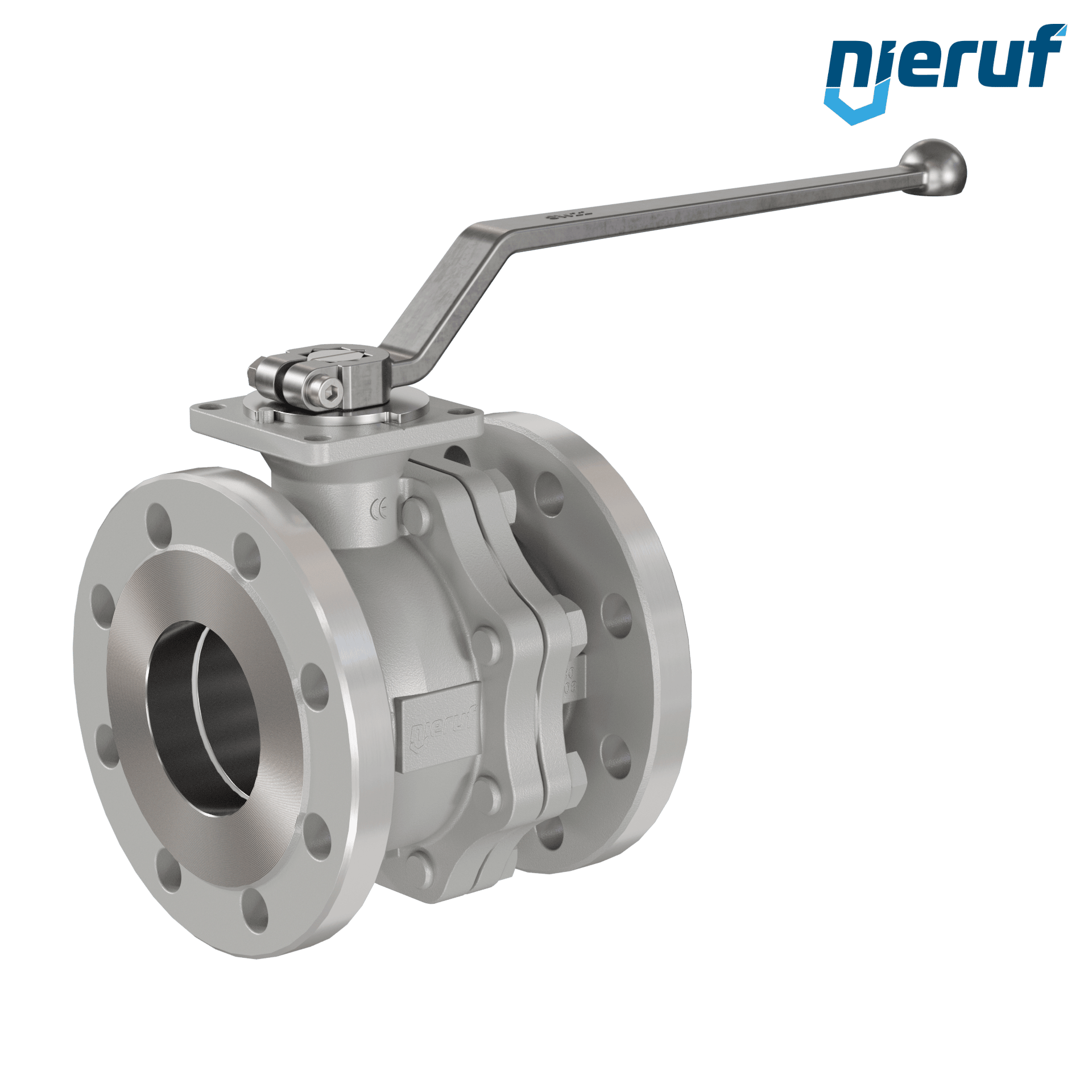 valvola a sfera flangiata per alte temperature FK12 DN80 Antimonio-Carbone guarnizione