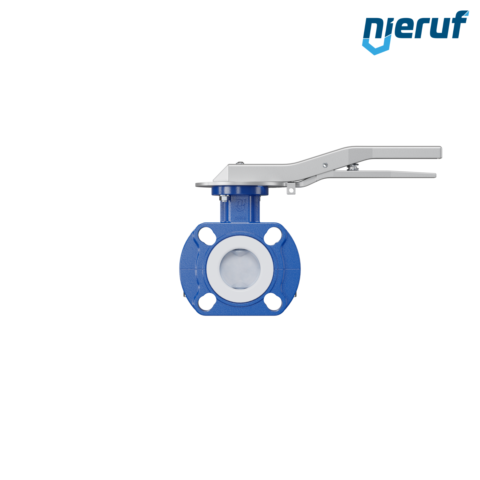 valvola a farfalla PFA PTFE AK09 DN40 ANSI150 leva inserto in FKM