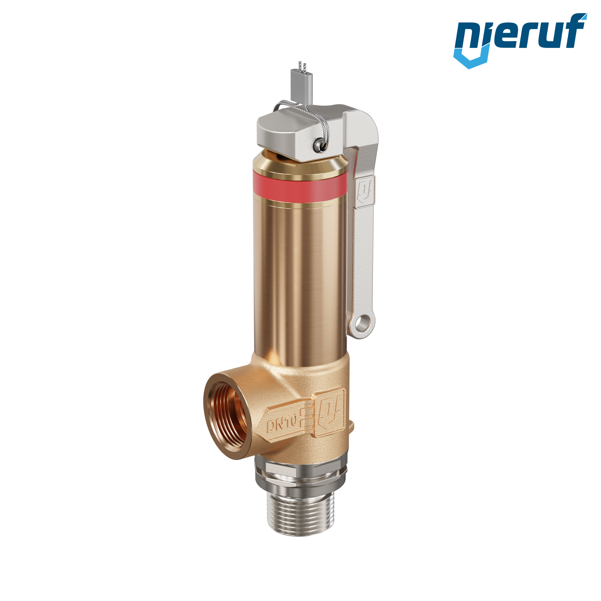 Kriogeniczny zawór bezpieczeństwa Dźwignia DN8 3/8" GZ x 3/8" GW SV18, stal nierdzewna & brąz PTFE