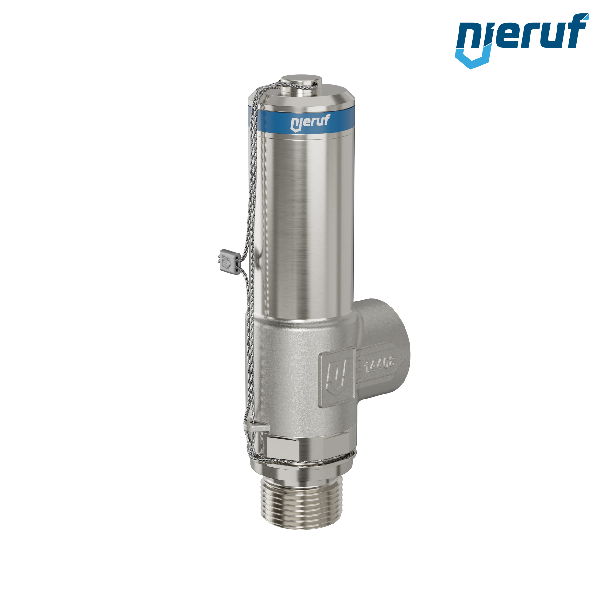 valvola di sicurezza criogenica DN10 1/2" M x 1/2" F SV14, acciaio inox PTFE