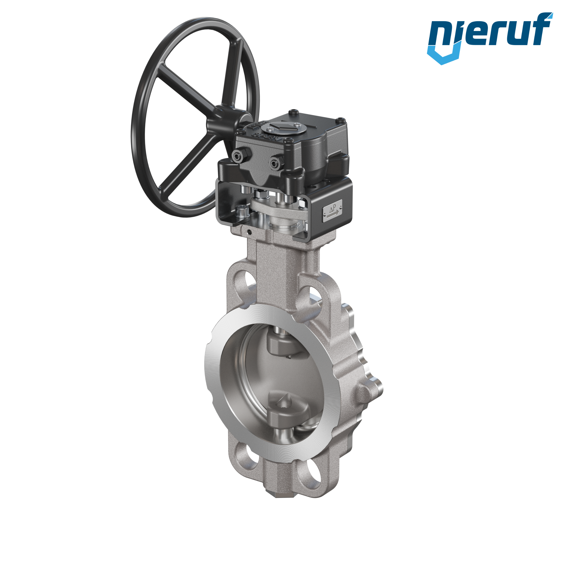 valvola a farfalla triplo eccentrico acciaio inox AK13 DN 100 PN10-40 ANSI150-300 volantino