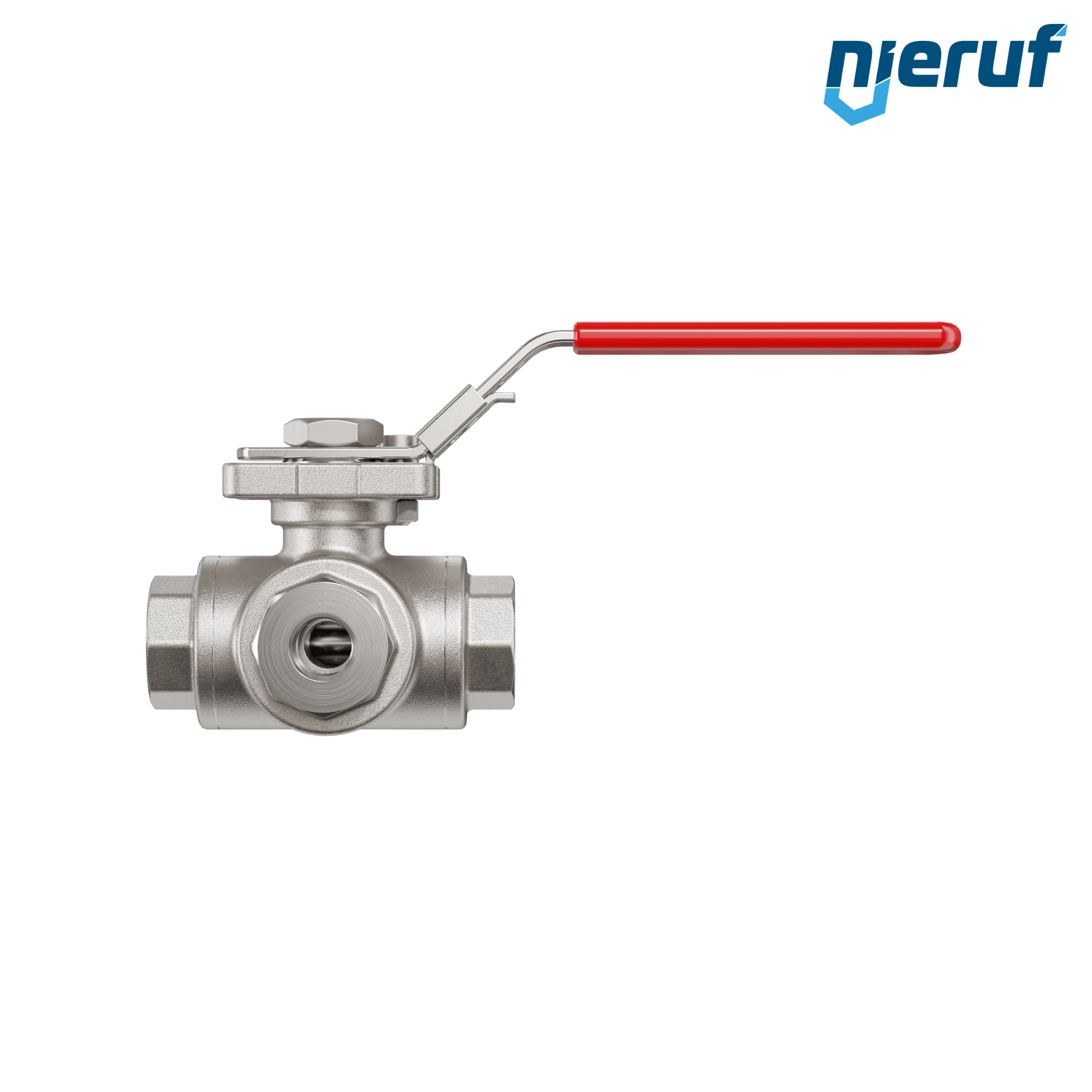 valvola a sfera a 3 DN8 - 1/4" pollici GK09 acciaio inossidabile con incavo a forma di T