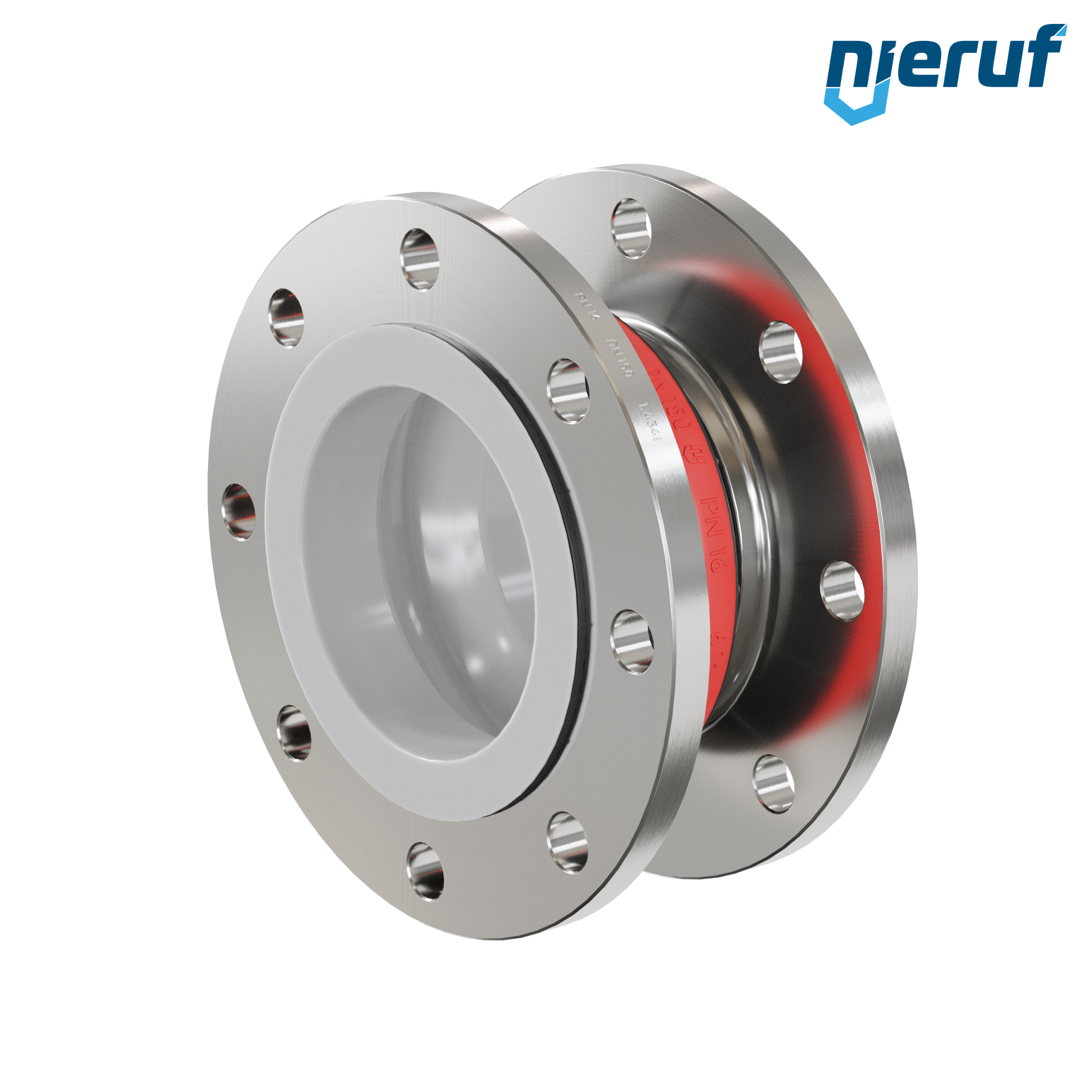 Compensatore rivestimento in PTFE DN150 versione KP04 flange in acciaio inox EPDM