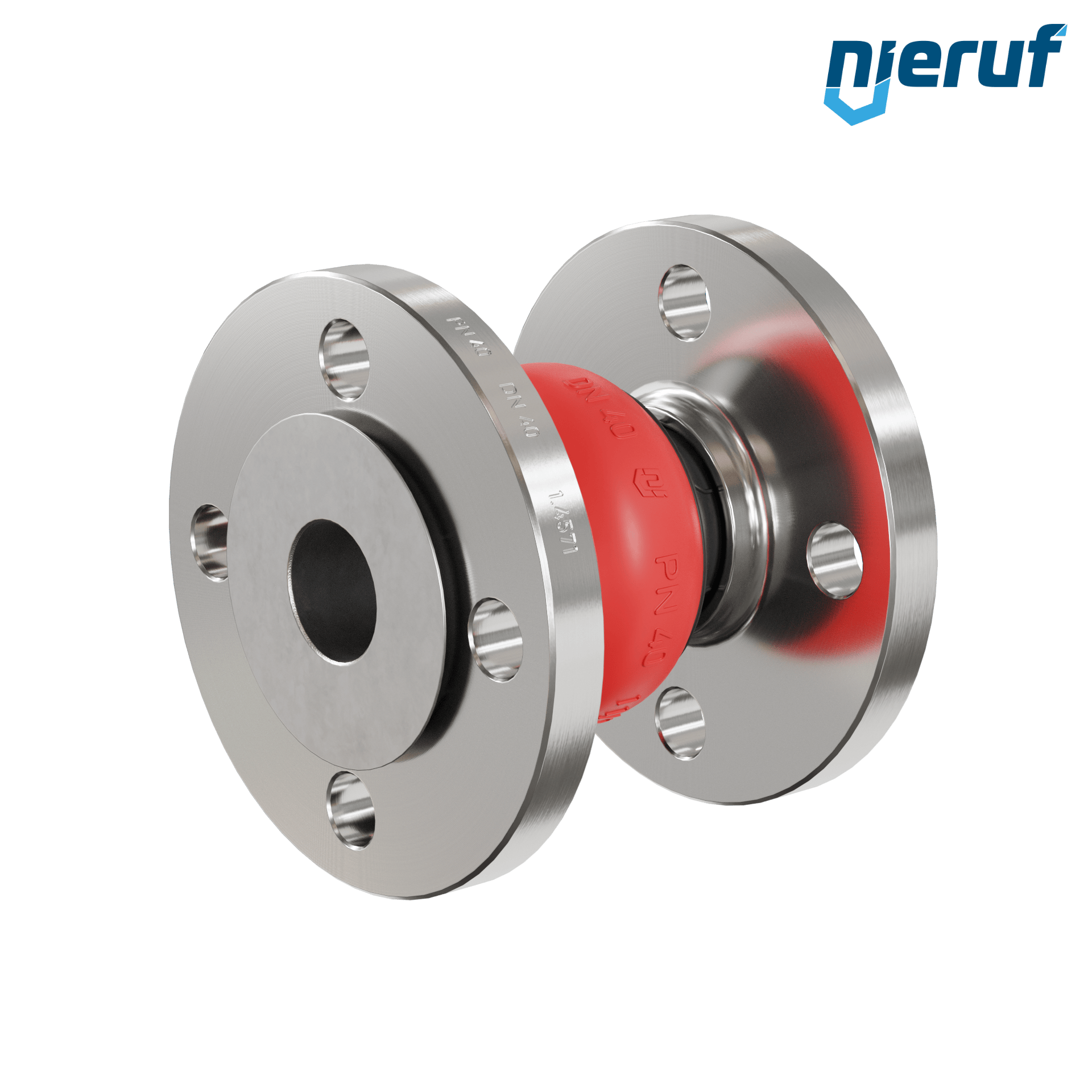 Compensatore piastra di rinforzo DN40 versione KP04 flange in acciaio inox EPDM