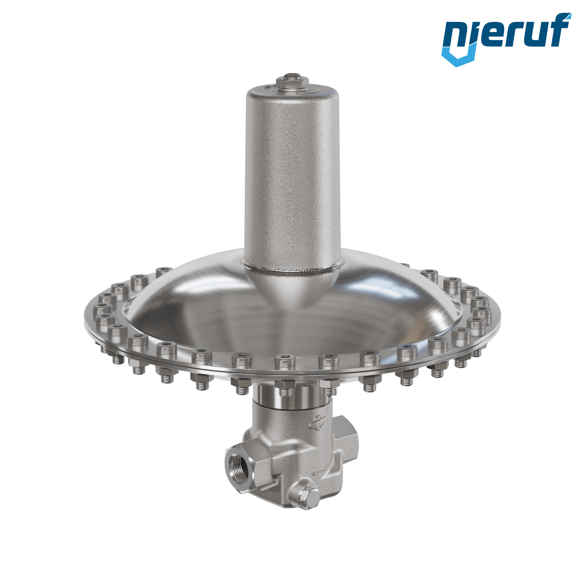 valvola di troppo pieno in millibar 1/2" pollici filettat. int UV18 acciaio inossidabile EPDM / PTFE 50 - 500 mbar