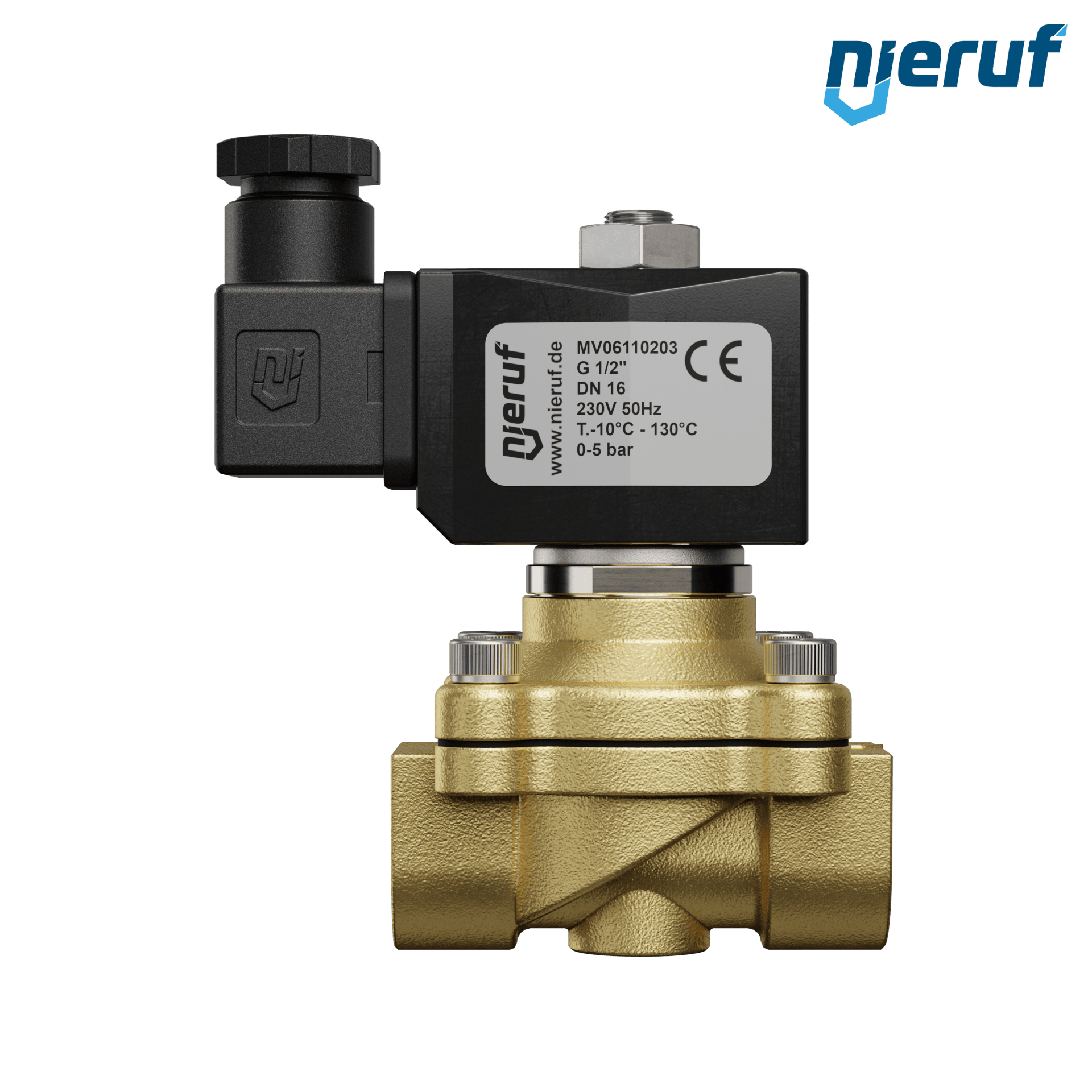elettrovalvola per il vuoto G 1/2" pollici ottone MV06 EPDM 230V 50Hz