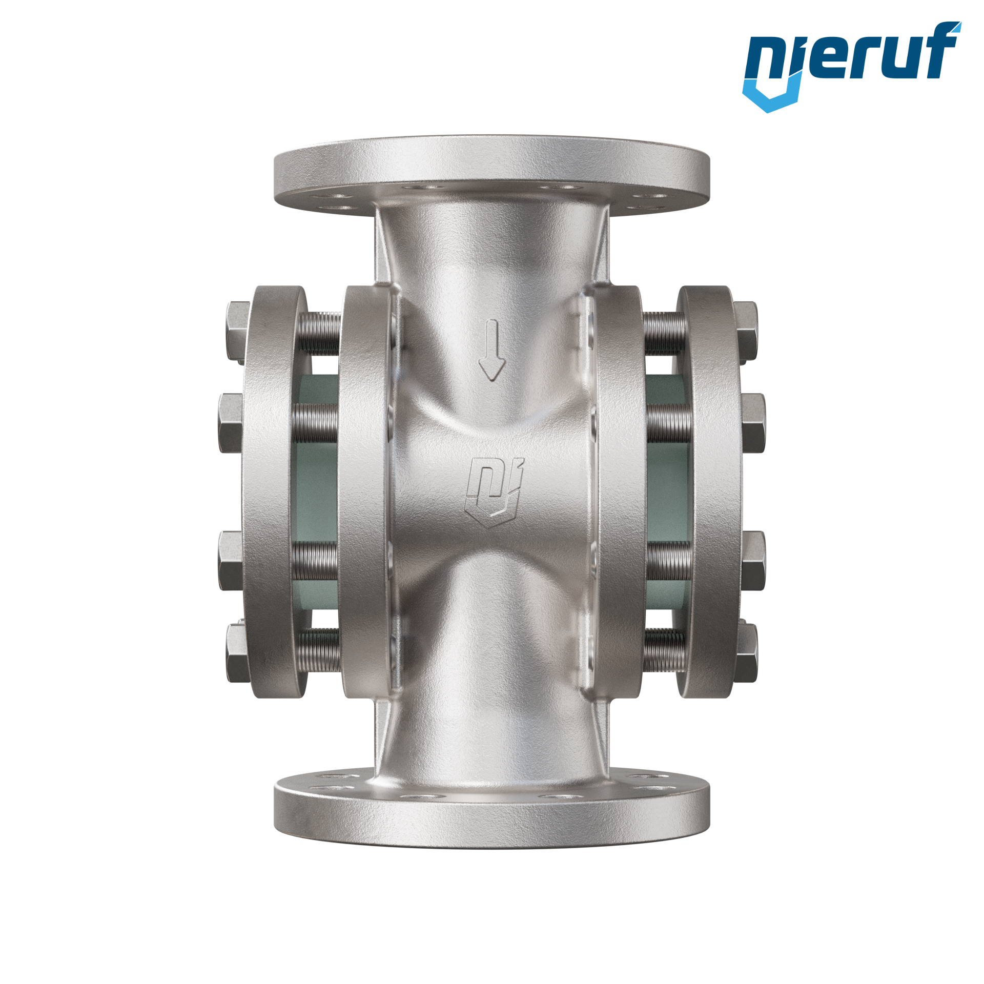 Specola visiva flangiata DN65 - 2 1/2" pollici acciaio inossidabile AISI 316 flangia ANSI 300 vetro borosilicato versione standard