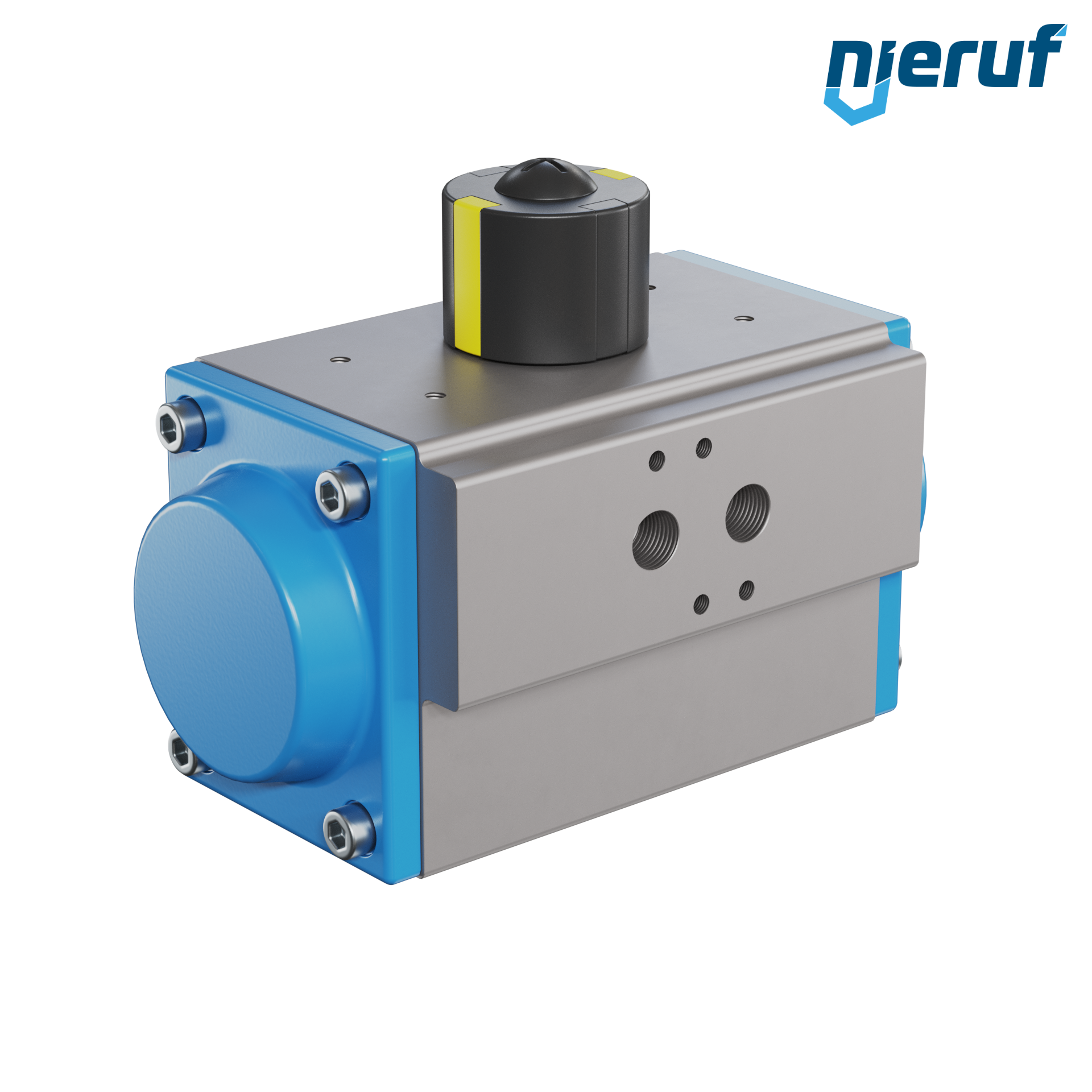 attuatore pneumatico AN02 a singolo effetto, apertura a molla versione per alta temperatura GS-063 90° con 12 molle