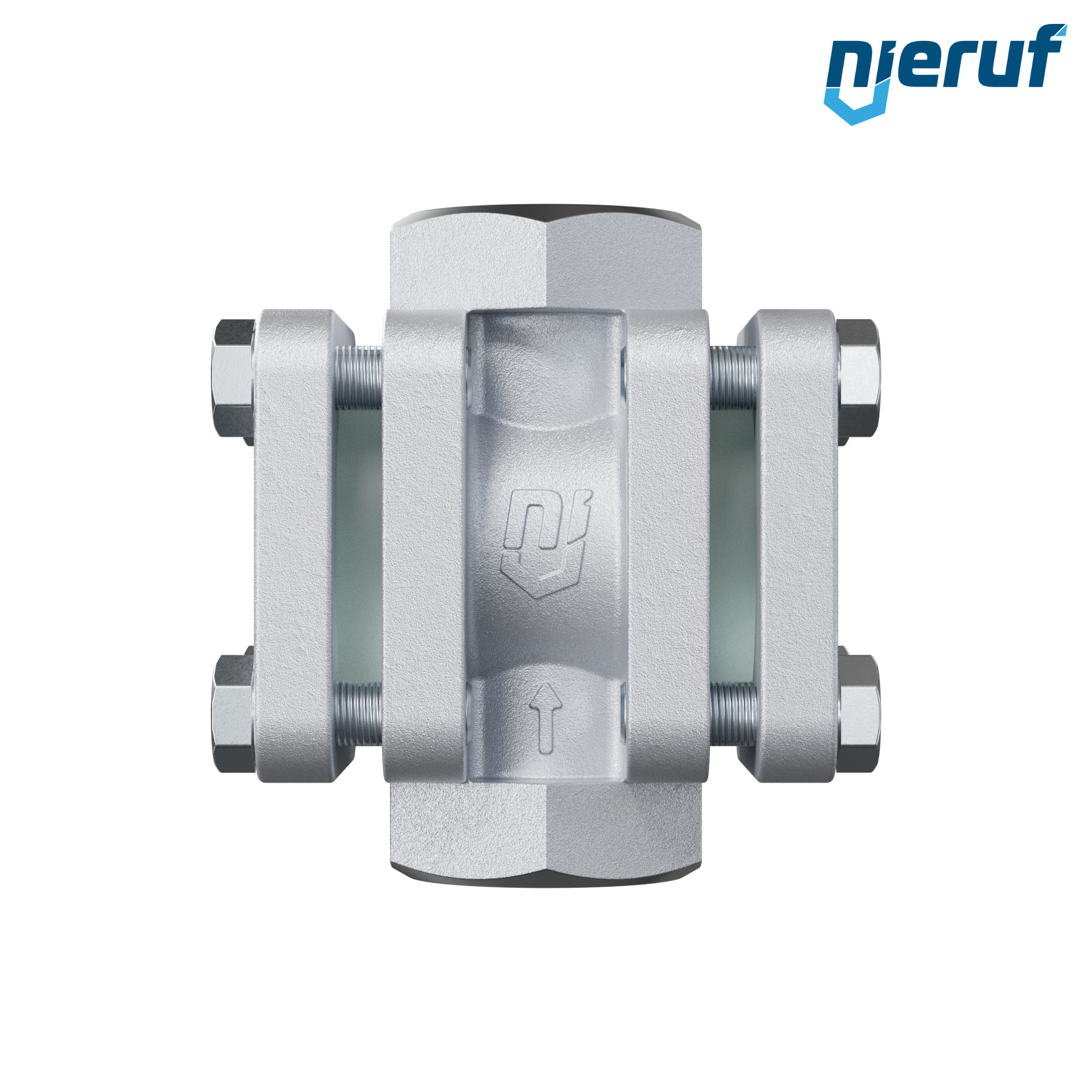 Specola visiva G 1 1/4" pollici acciaio 1.0619 40 bar filettatura interna BSP vetro borosilicato versione con disco