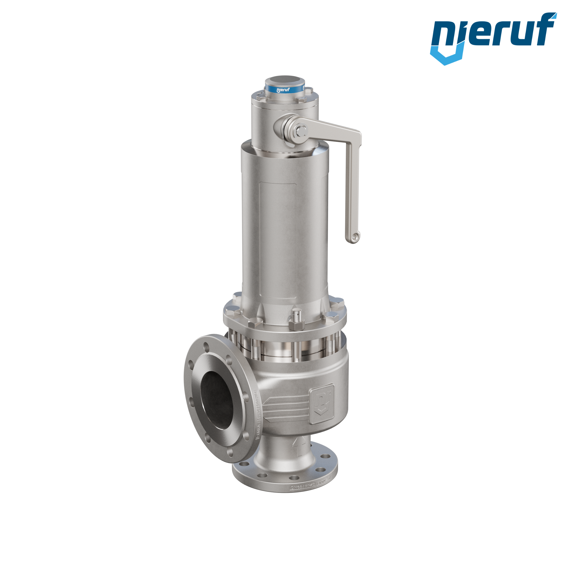valvola di sicurezza con cappello a tenuta di gas & manicotto di tenuta DN65/DN100 SF04, PTFE, dispositivo di sollevamento con leva