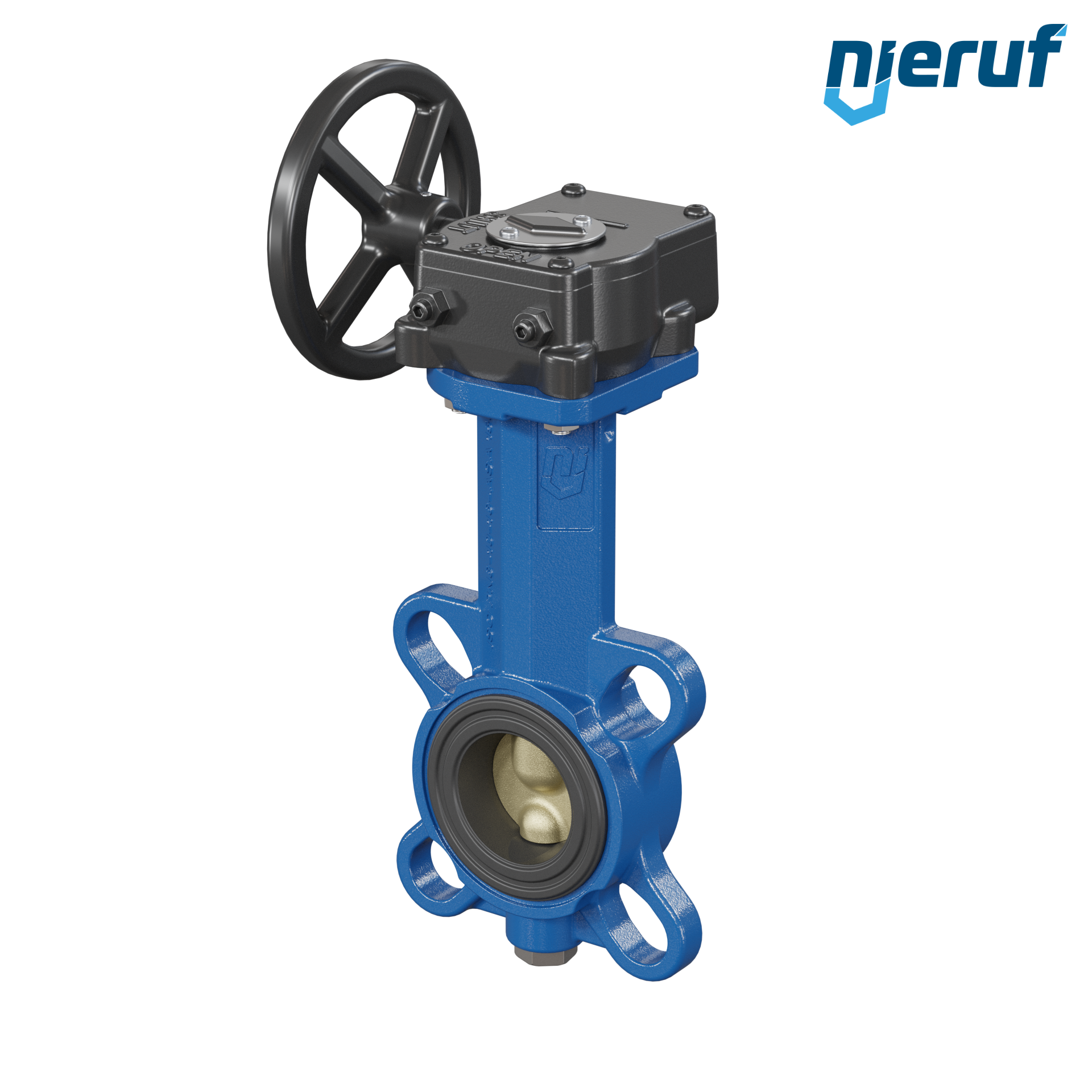 valvola a farfalla per l'acqua di mare DN 40 PN6-PN10-PN16 & ANSI150 AK15 volantino