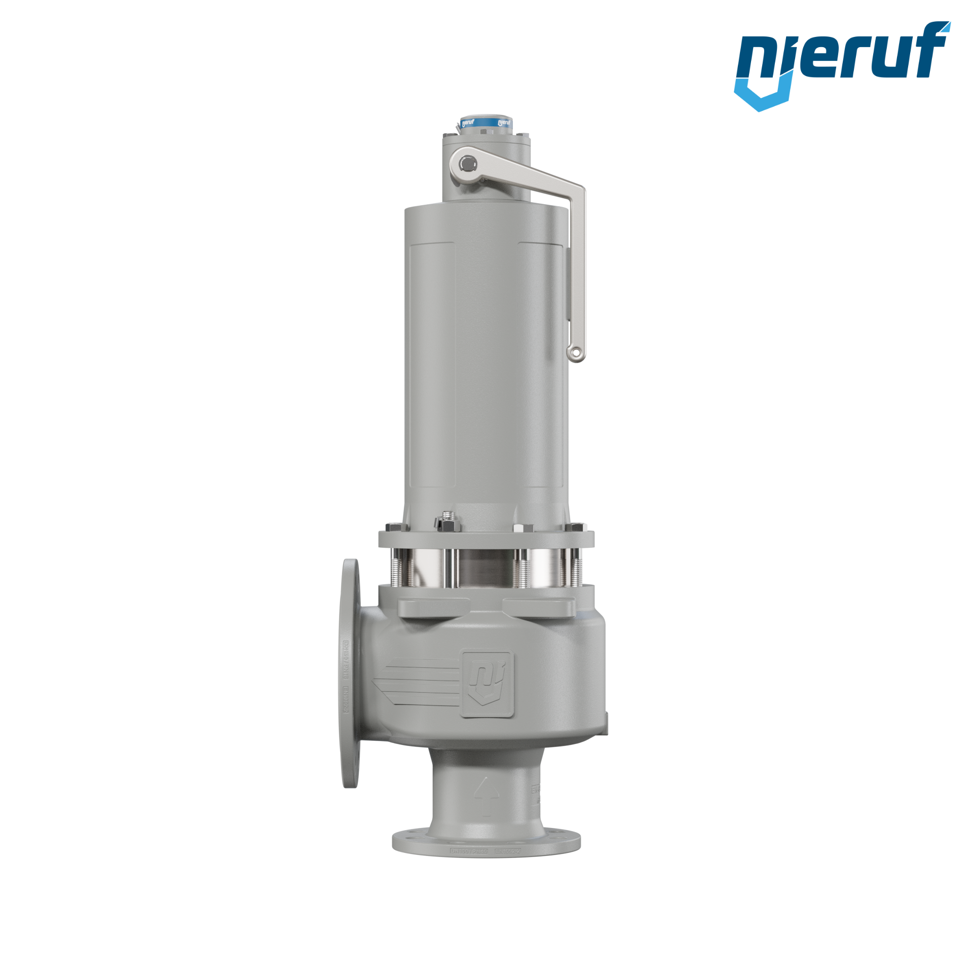valvola di sicurezza flangiata DN100/DN150 SF06, cappello della molla a tenuta di gas (antigas) & manicotto di tenuta in acciaio inossidabile PTFE, dispositivo di sollevamento con leva