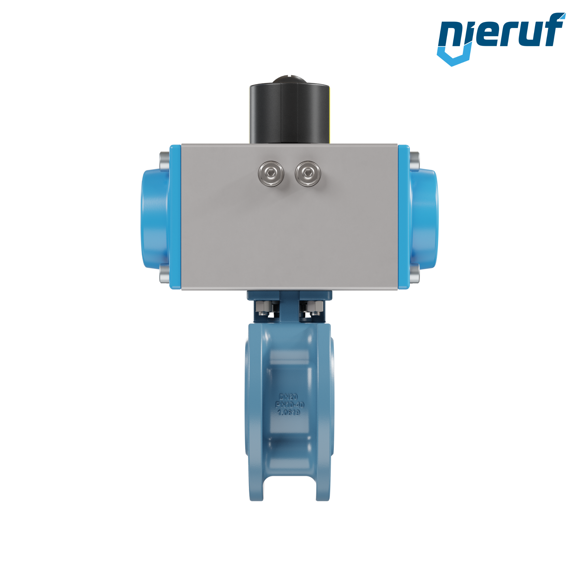 valvola a sfera flangiata dal design compatto DN20 PK06 azionamento rotativo pneumatico a semplice effetto apertura a molla