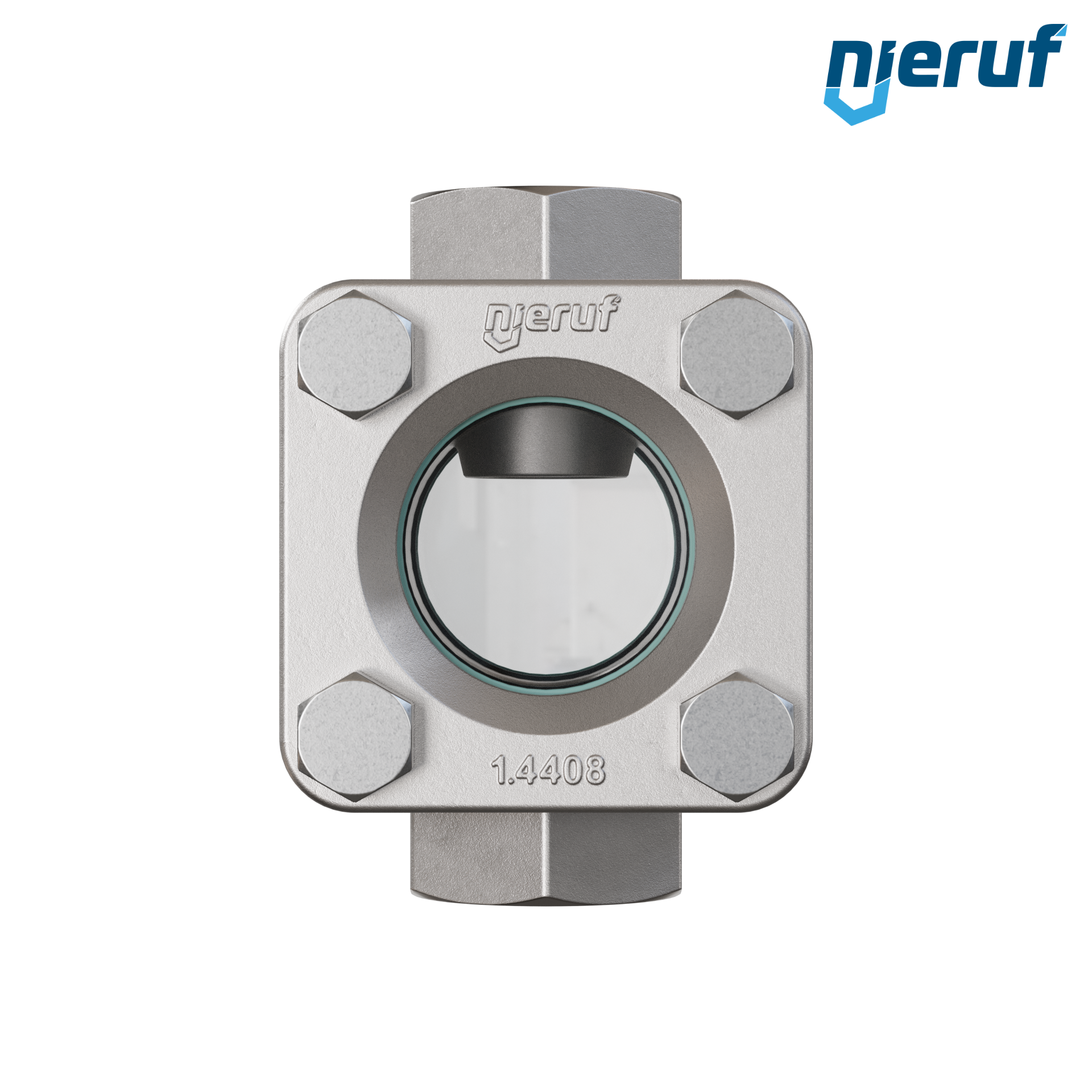 Specola visiva di osservazione G 1" pollici acciaio inossidabile AISI 316 40 bar filettatura interna BSP vetro borosilicato versione standard