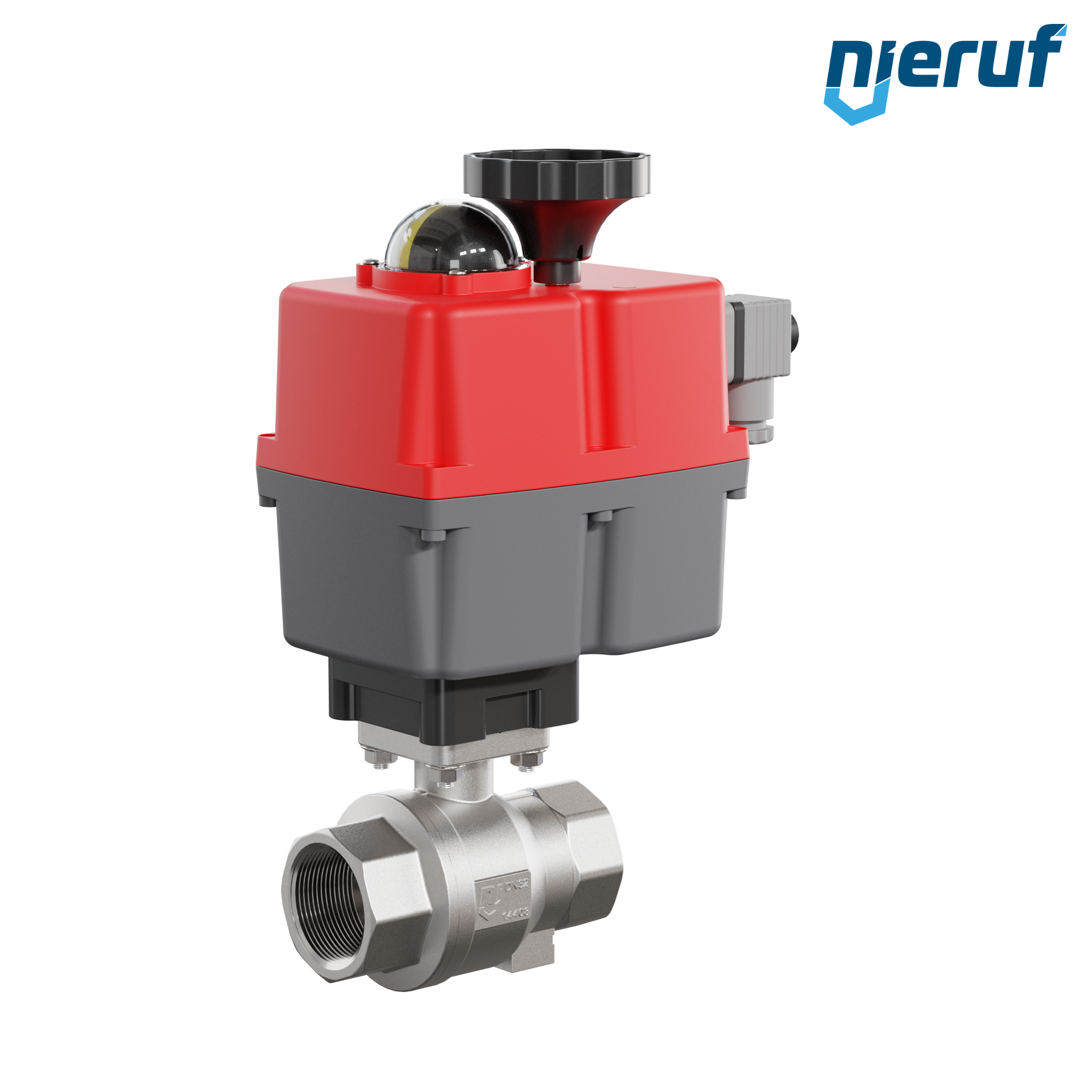 valvola a sfera con attuatore elettrico DN32 - 1 1/4" pollici acciaio inossidabile 24V - 240V EK02 DVGW-W
