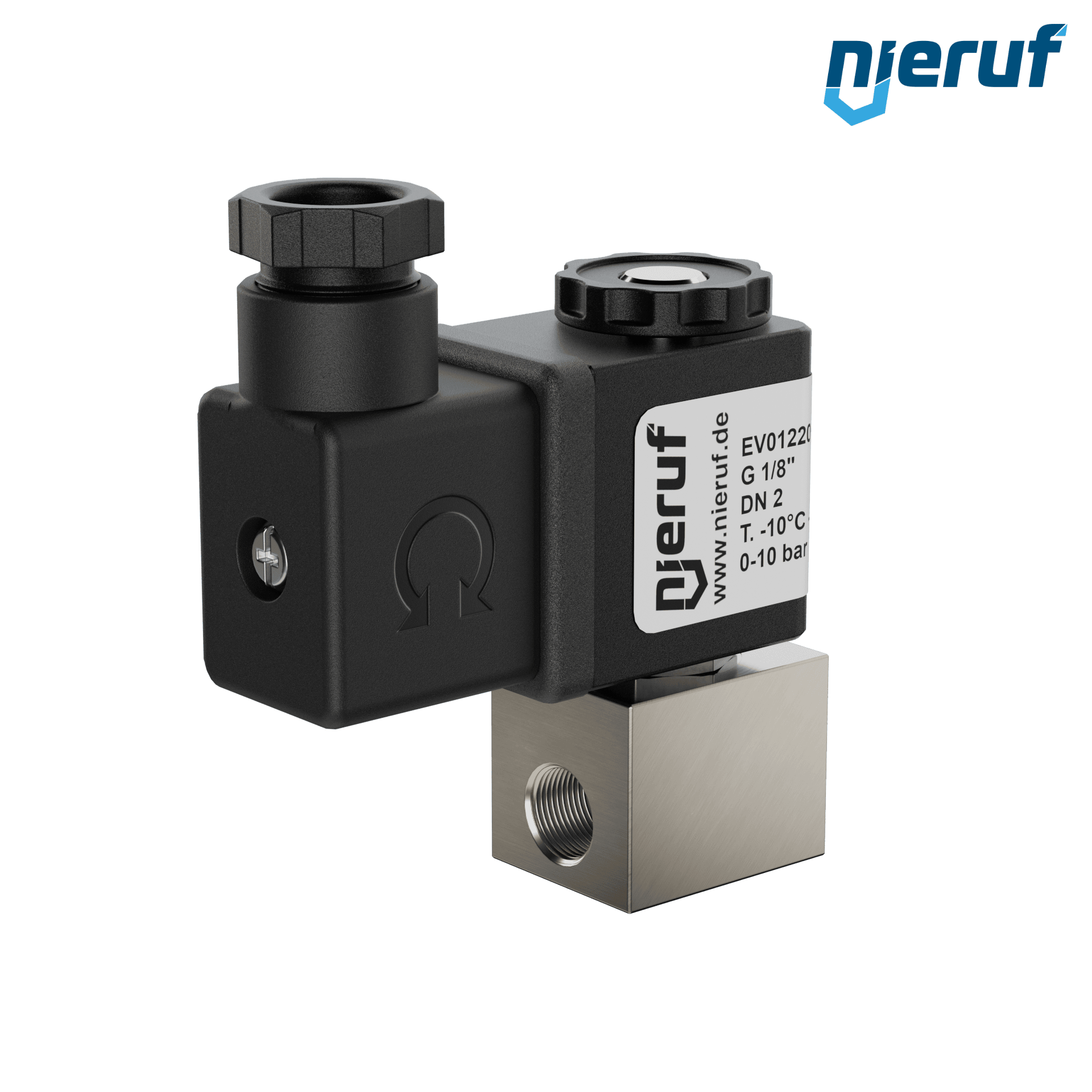 électrovanne DN 2,0 acier inoxydable EV01 FKM 24V DC