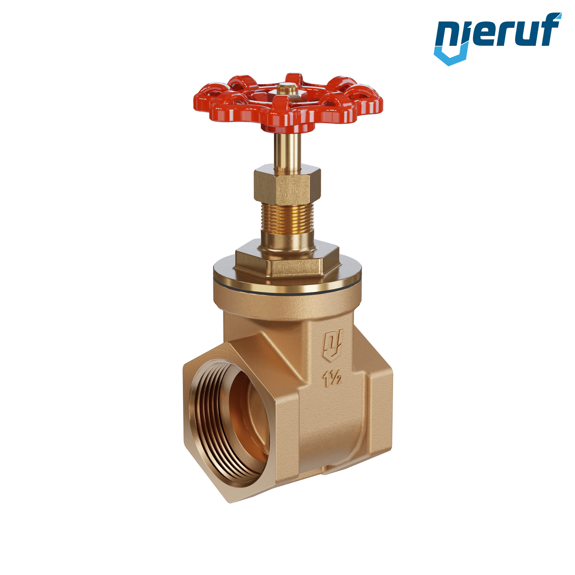 Valvola a ghigliottina filettata in bronzo AS07 DN40 - 1 1/2" PN16 EPDM