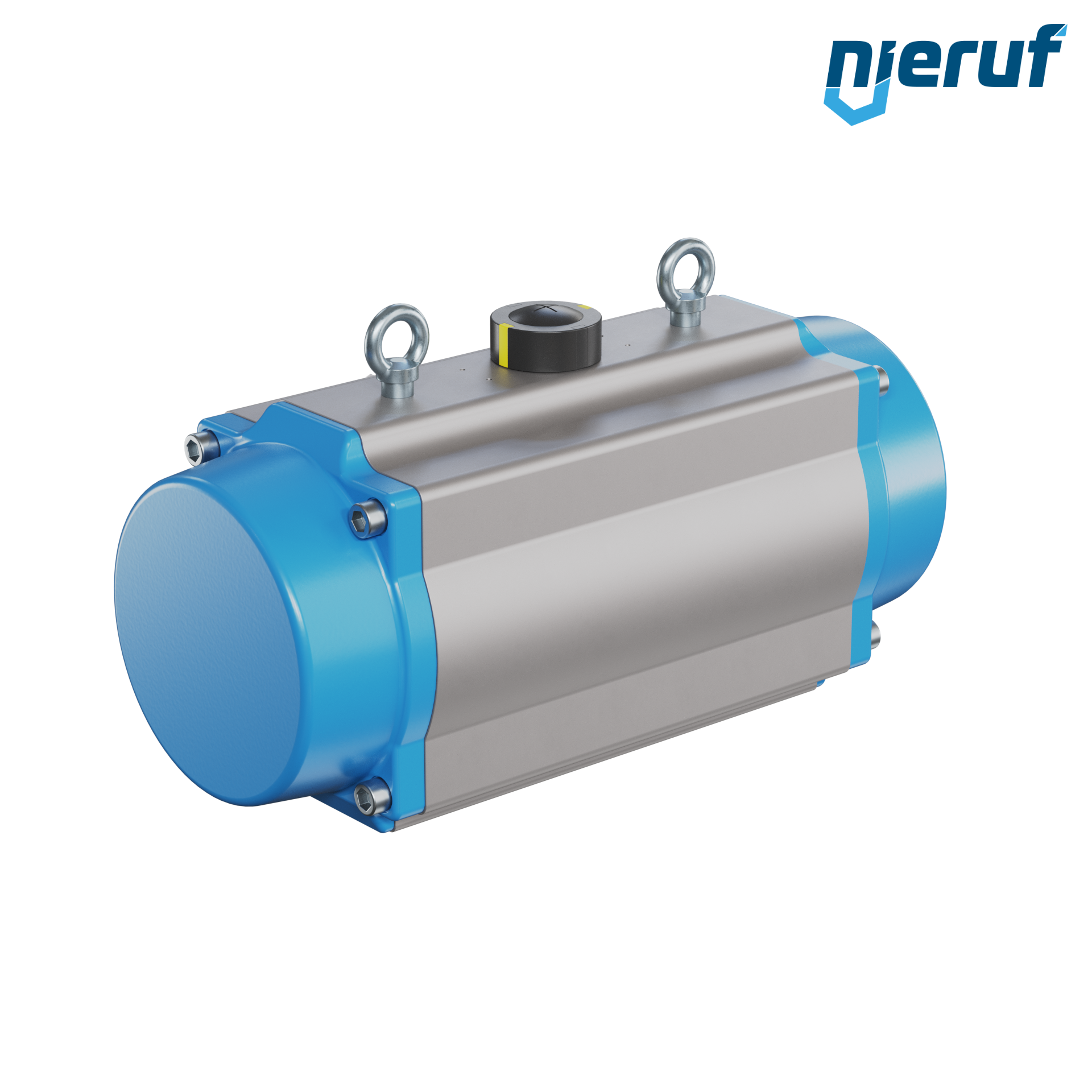 attuatore pneumatico AN02 a singolo effetto, apertura a molla versione per alta temperatura GS-240 90° con 12 molle